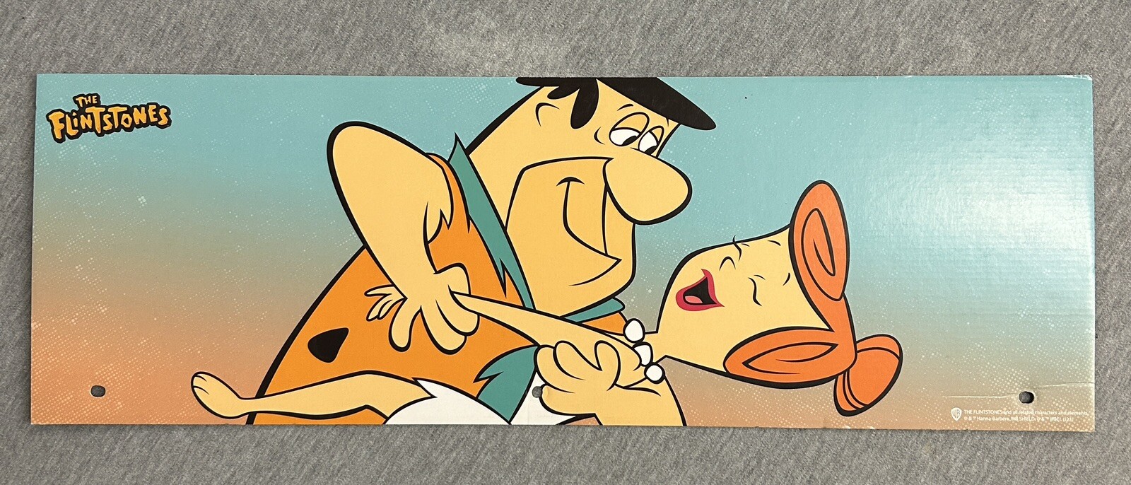 2024 Spirit Halloween Display End Cap 24" x 8" - The Flintstones Fred & Wilma