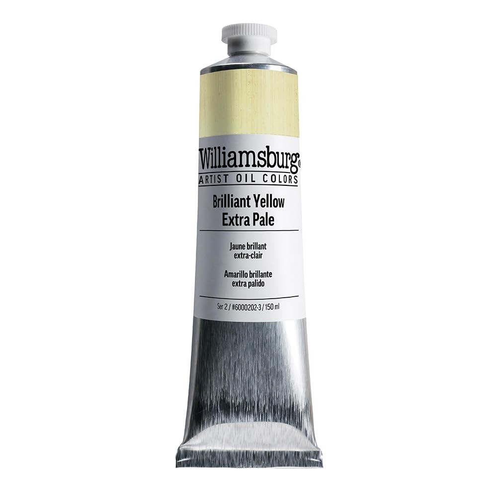 Williamsburg GOLDEN Artist Oil Paint, Brilliant Yellow Extra Pale, 150ml Tube