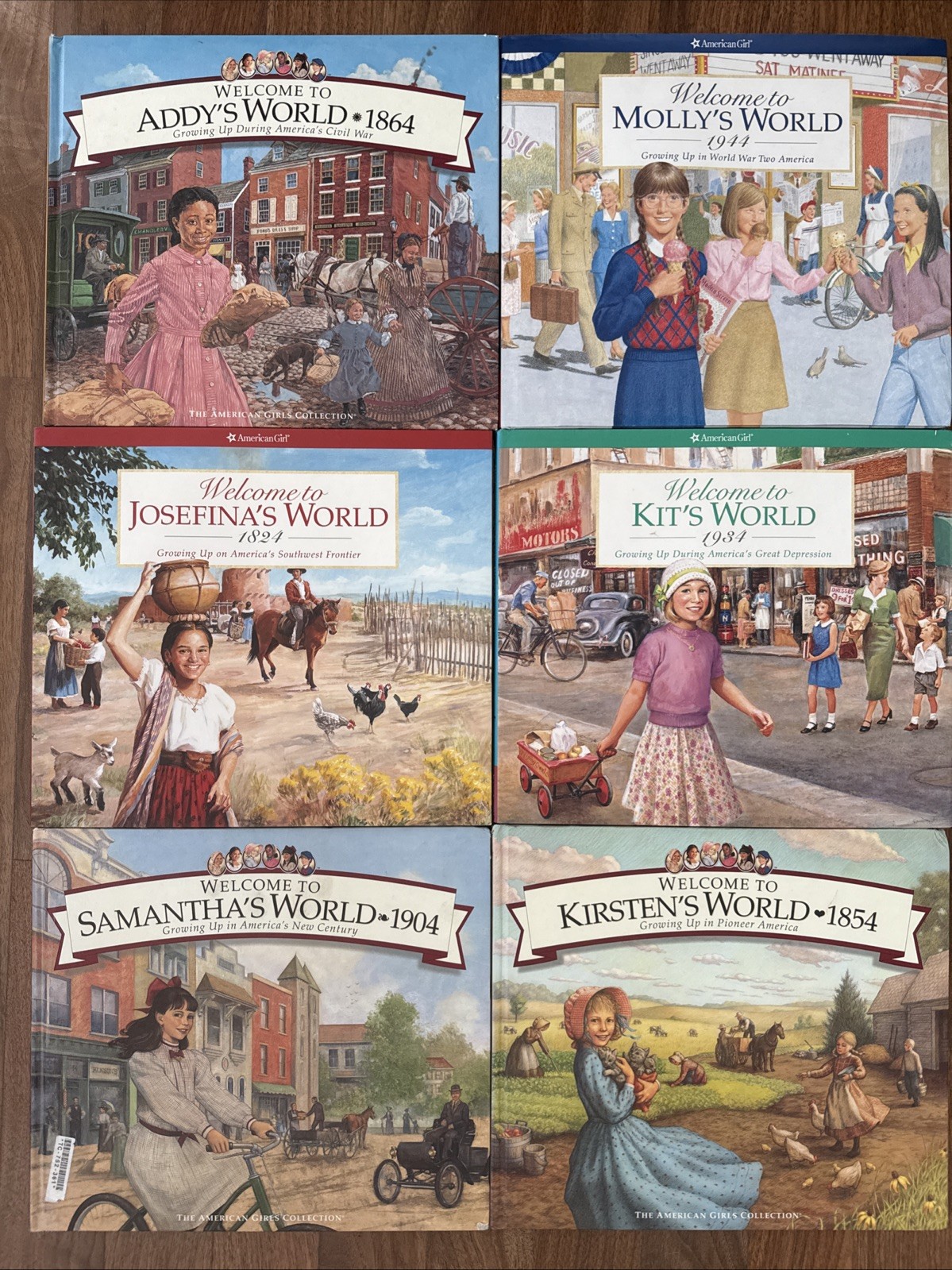 Lot Of 6 American Girl “Welcome To ….’s World Books Hardcovers