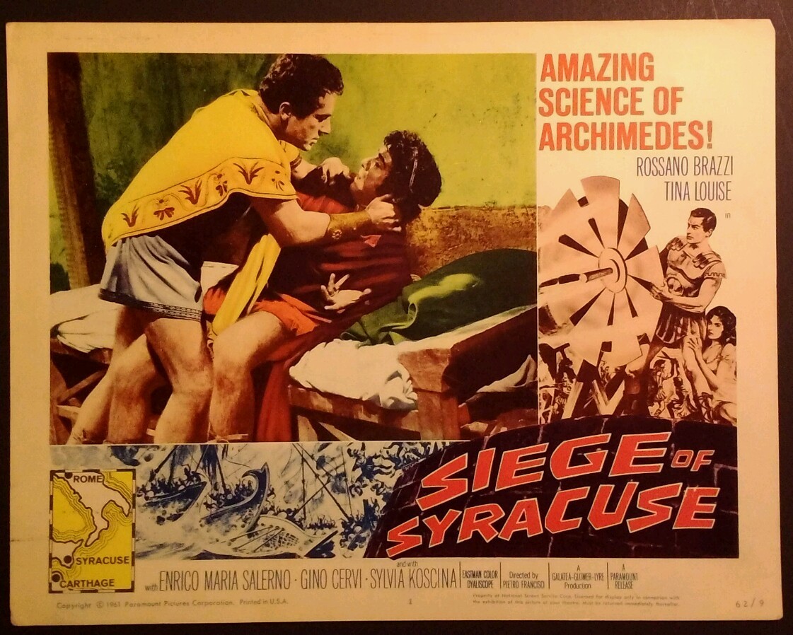 Rare 1961 Lobby Card - Seige of Syracuse - 11x14, Rossano Brazzi, Color