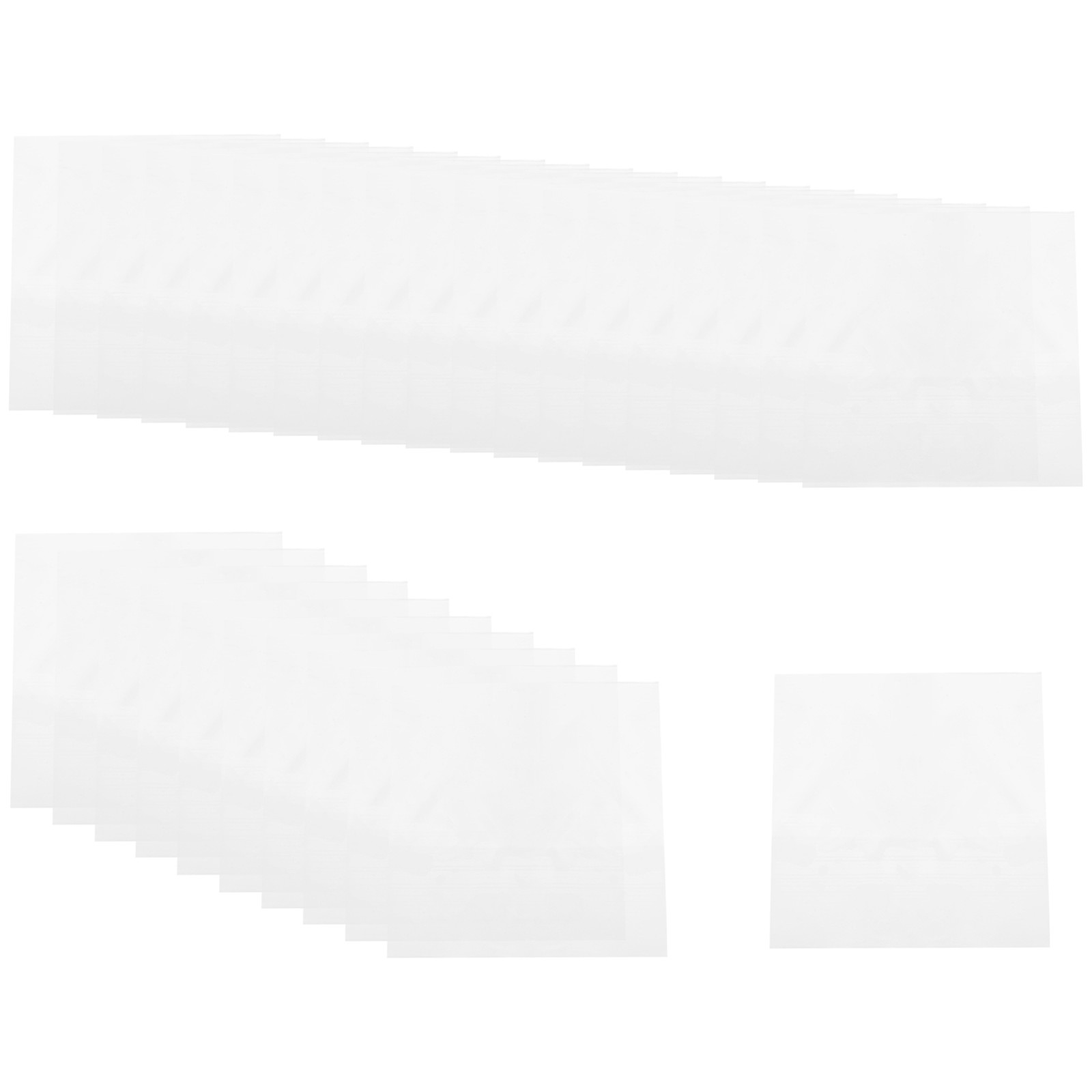 30 Flat Open Top Bag 6.7Mil Strong Cover Plastic Vinyl Record Outer Sleeves1607