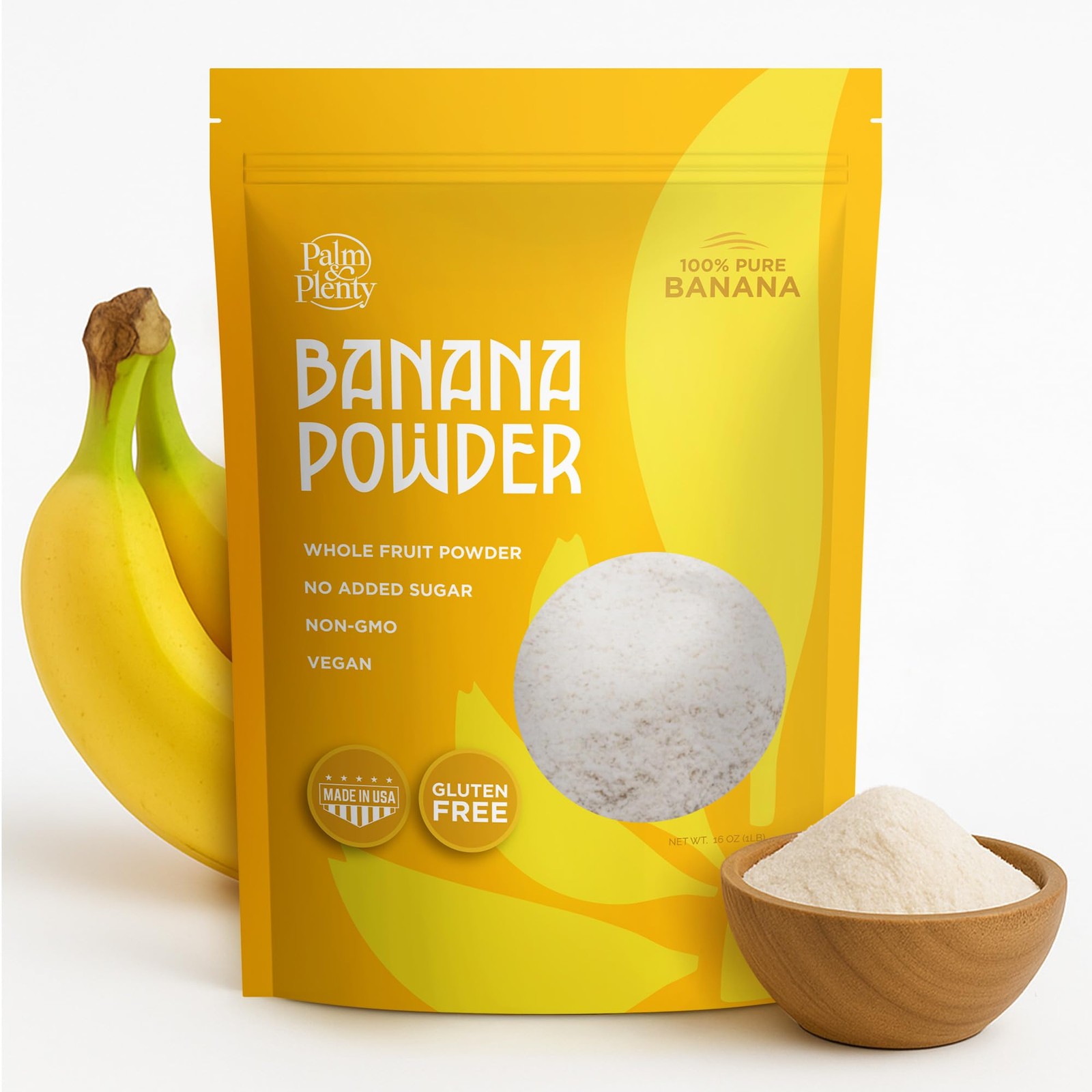 Palm & Plenty Powdered Banana Fruit - Natural Flavoring for 16 ounces 