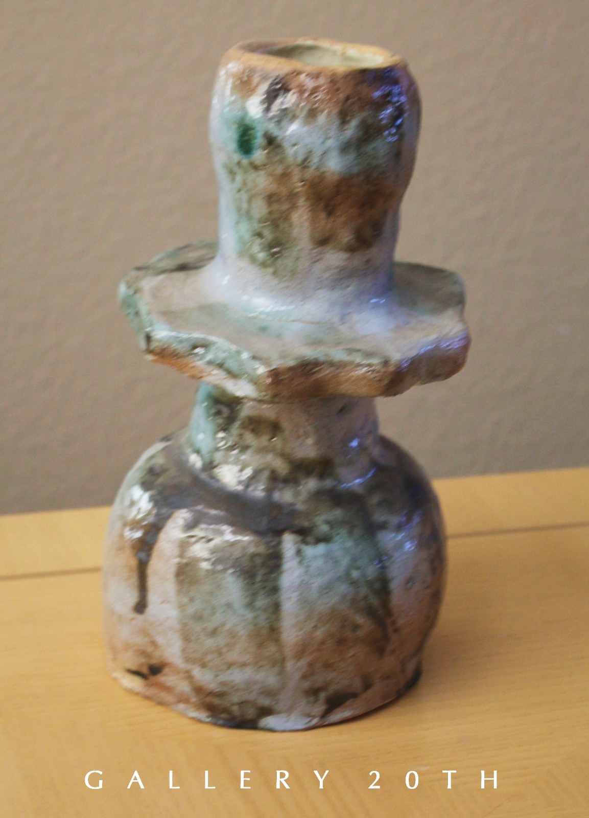 LARGE MID CENTURY DRIP VASE! POTTERY 1950s 60s ABSTRACT ART SCULPTURE VTG MCM