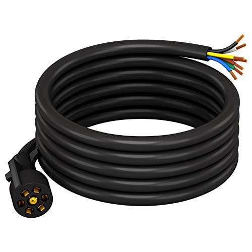  7 Way Trailer Cord Heavy Duty 8 FT Trailer Wiring Harness Kit 8 FT SINGLE CORD