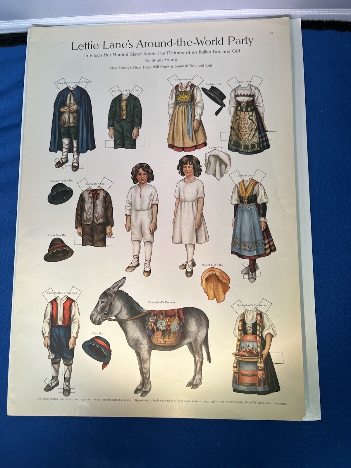 LETTIE LANE'S AROUND THE WORLD ITALIAN BOY/GIRL-ORIGINAL LADIES HOME J.