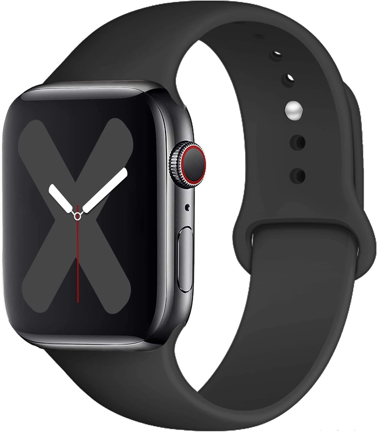 Soft Silicone Strap Compatible with Apple Watch Series 8 41mm Classic Clasp