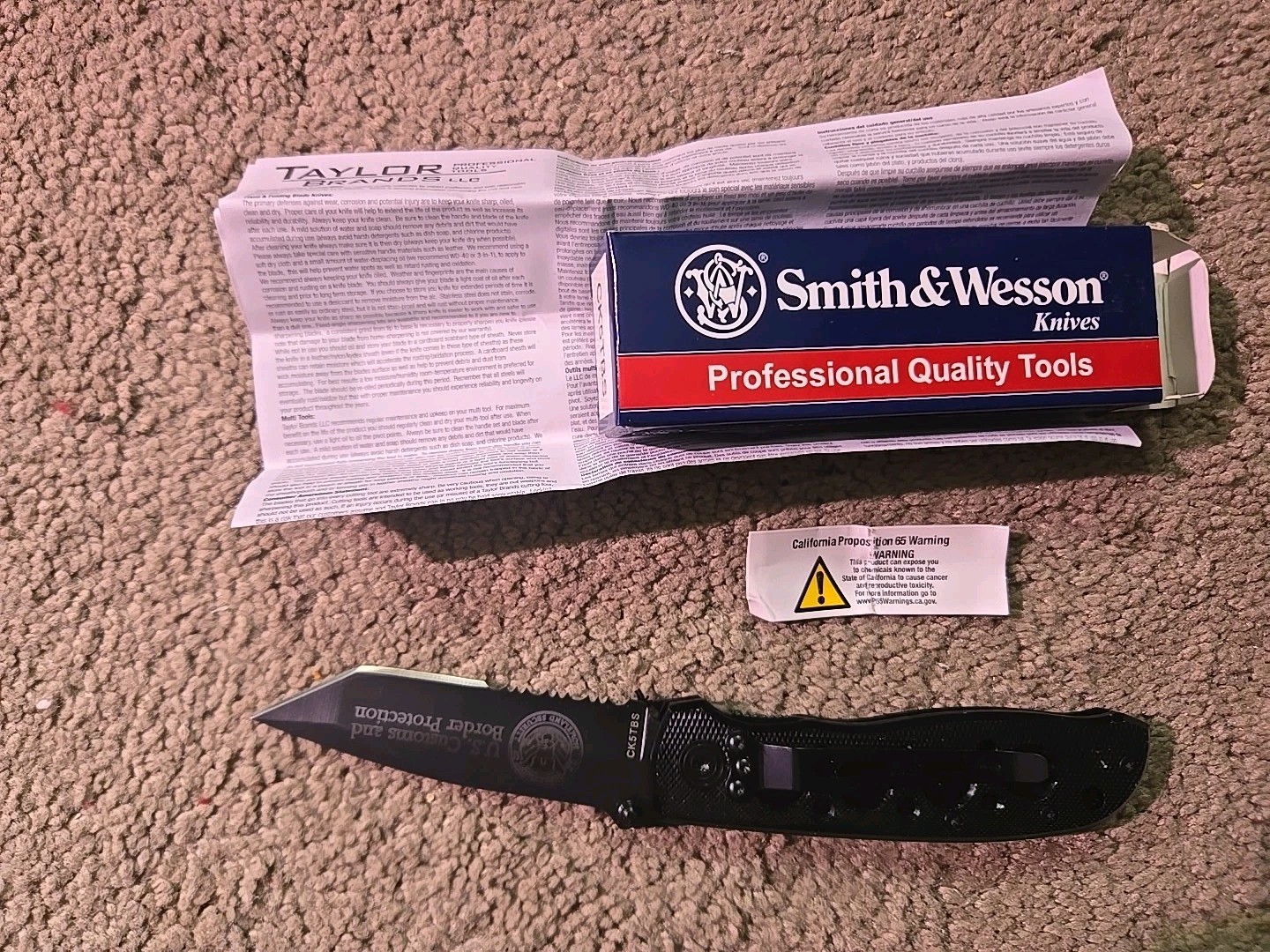 Smith & Wesson Extreme OPS Tanto Folding Knife S&W Knives CK5TBS