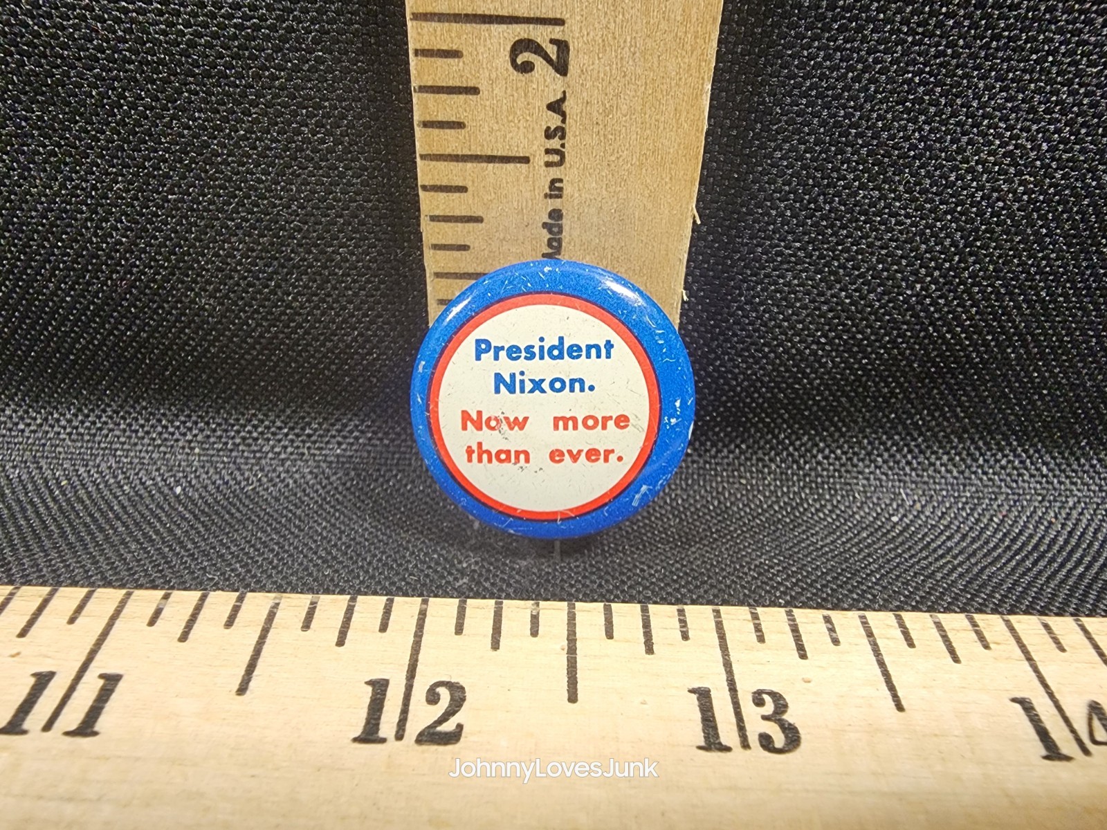 Vintage Nixon Now More Than Ever Presidential Political Pinback Button Used