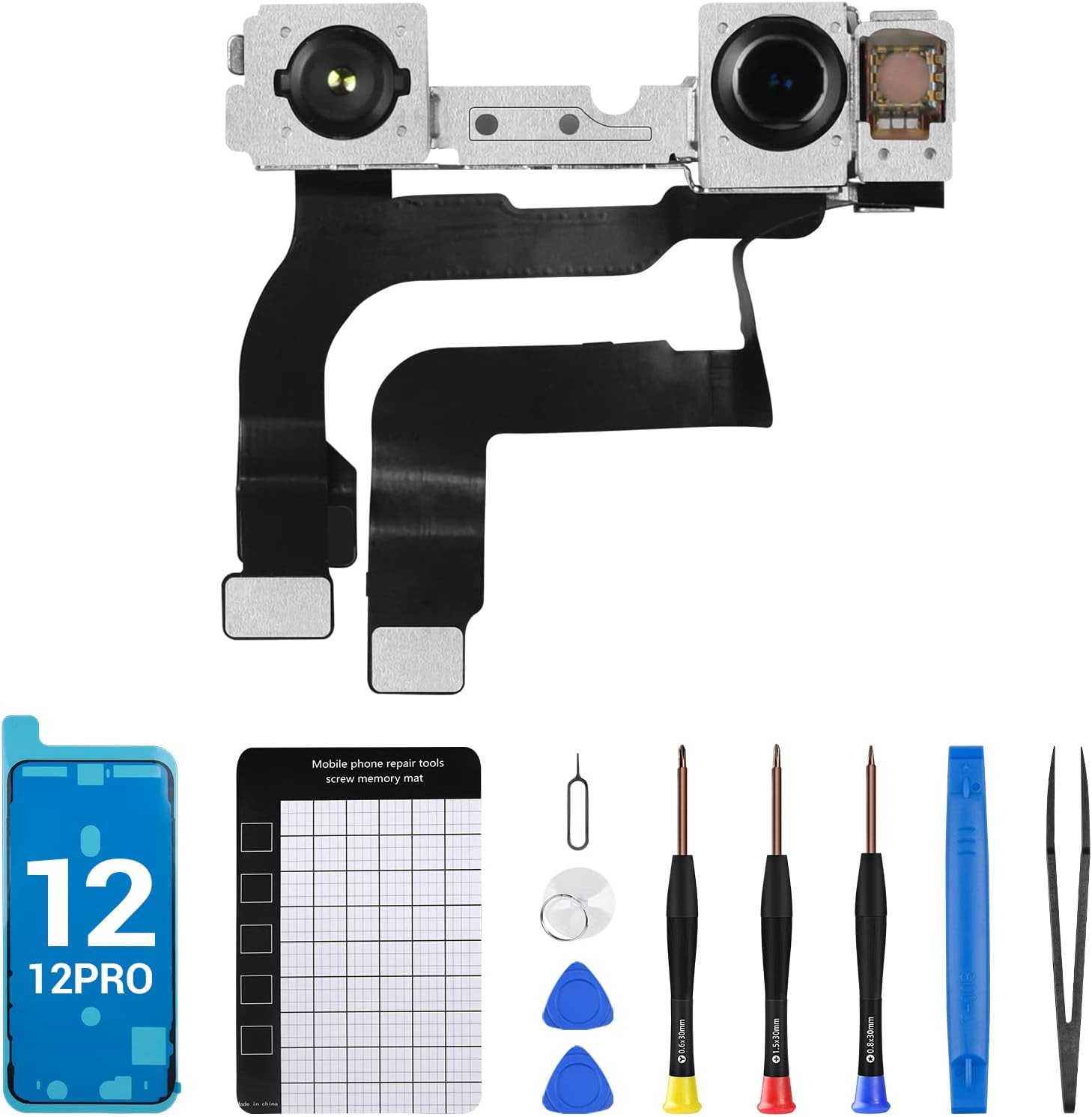 For iPhone 12 Front Camera Replacement for iPhone 12 Pro 12MP New Face Front