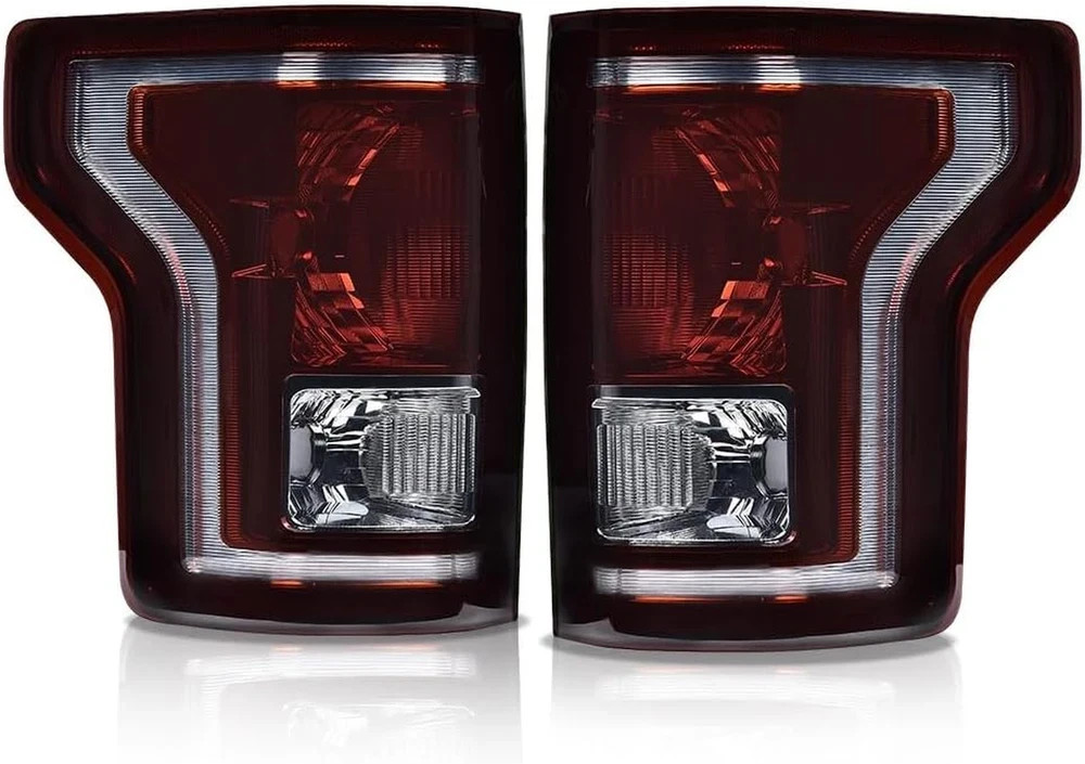 Tail Lights Assembly Compatible with Ford F150 2015-2017 Smoky Lens Rear Lights