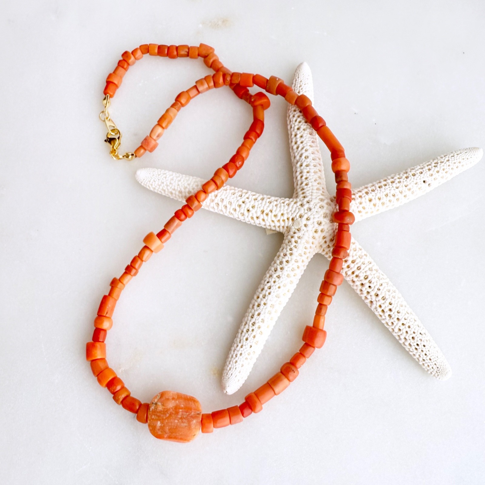 Antique Rare Valuable Collectible Afghani Red Coral Beads Necklace #3