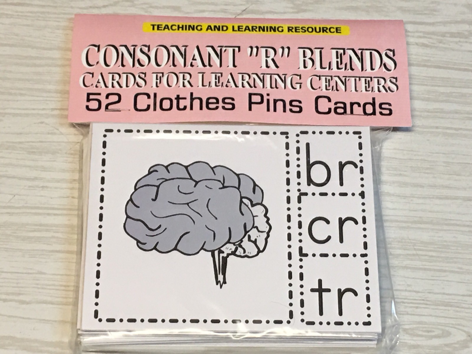 Consonant “R” Blends - Flashcards for Preschool 52 Cards- Teaching supplies