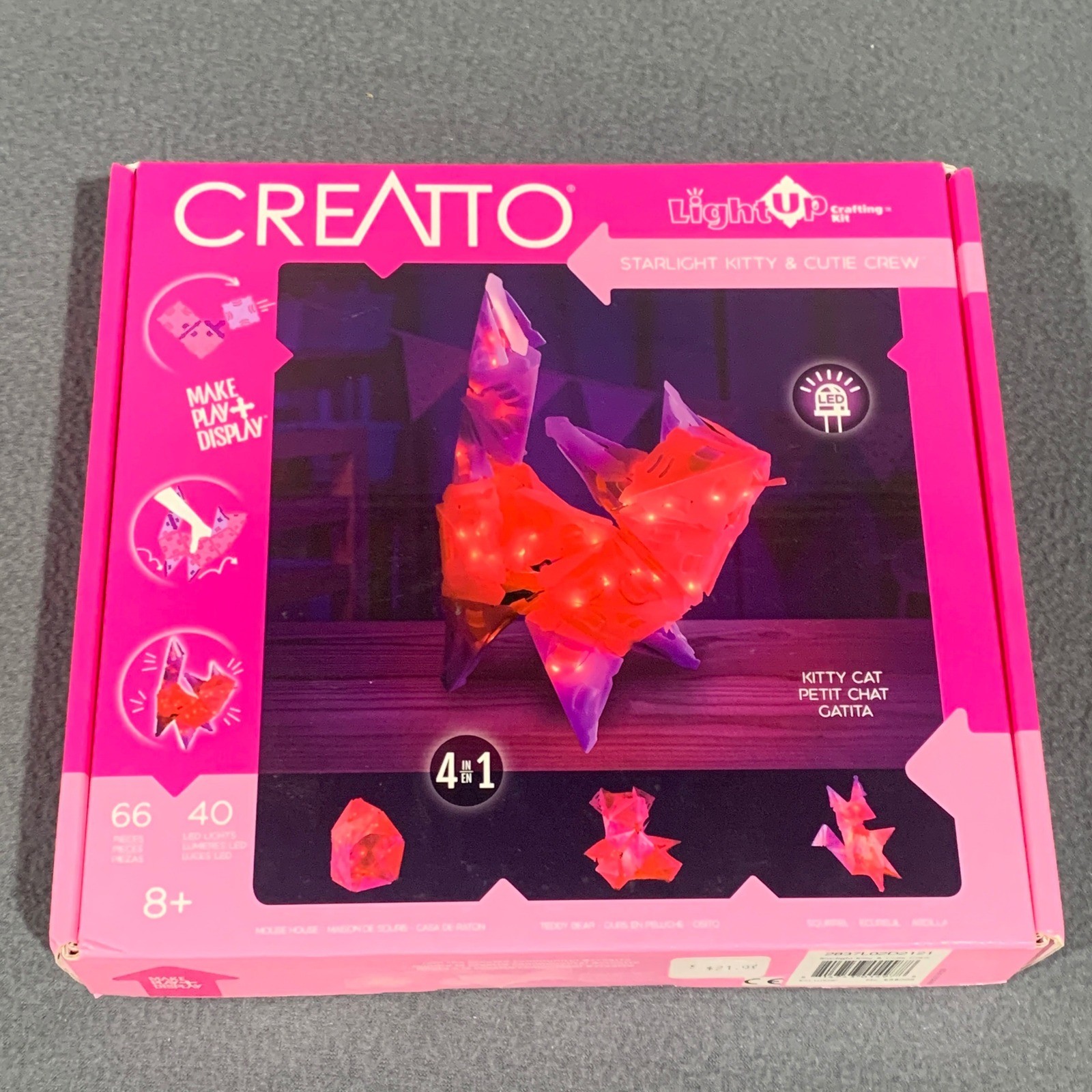 KItty Light Up Crafting Kit Starlight Kitty & Cutie Crew Cat Toy 4 in 1 8+ Gift