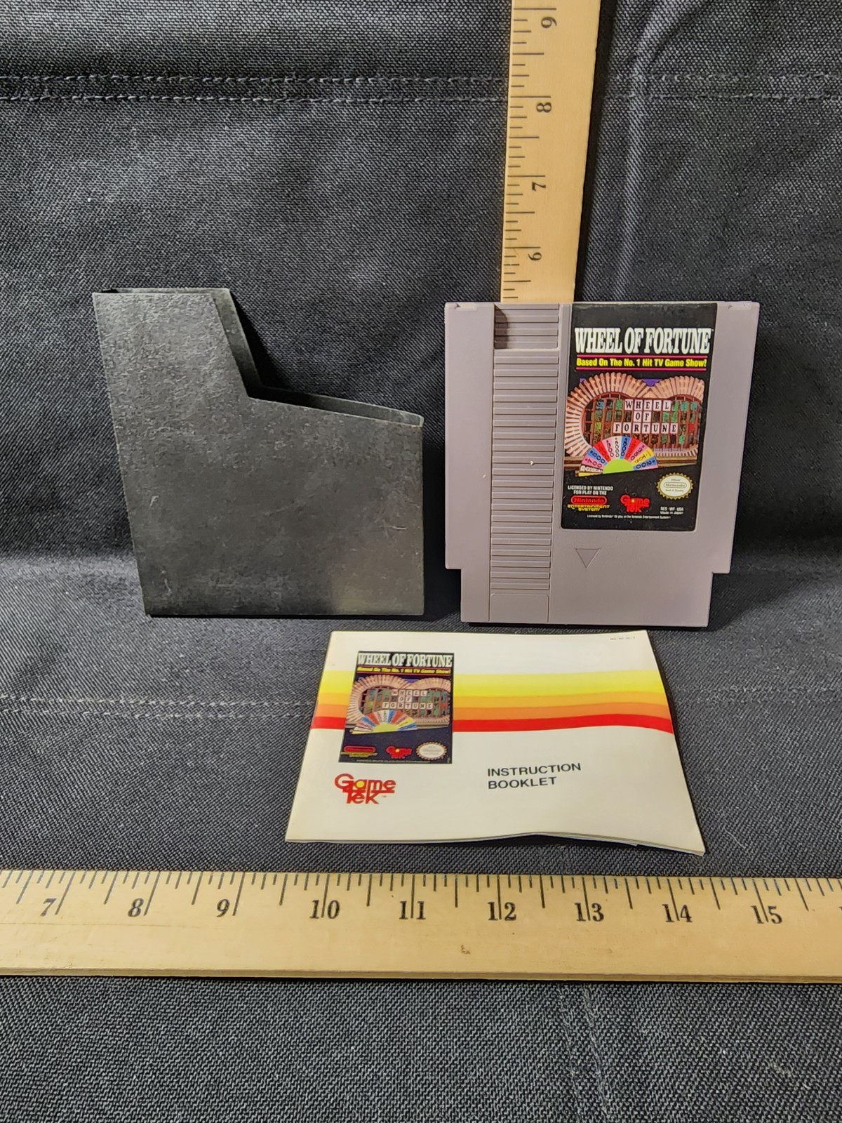 Wheel Of Fortune NES Video Game w/Manual & Nintendo Sleeve Tested Works