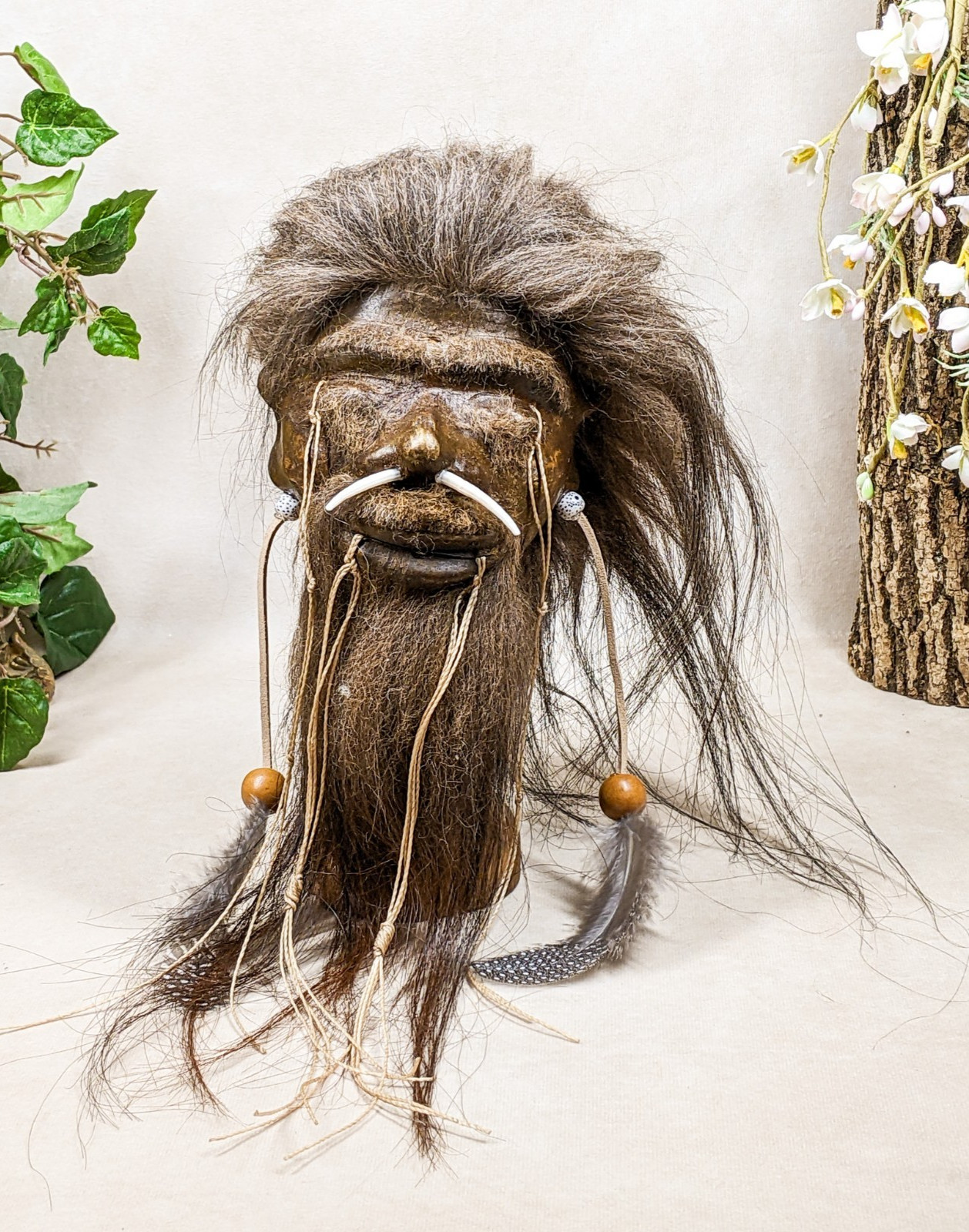 Shrunken Head reproduction Tsantsa by Local Tribesmen Oddities Curiosities gift