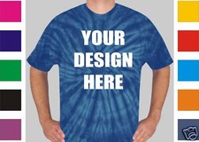 100 Custom Screen Printed TIE DYE T-Shirts TYE - $7.25 each