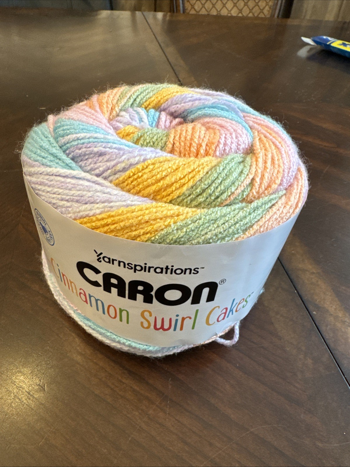 New Caron Cinnamon Swirl Cakes Yarn --  SUGAR MINT 8oz