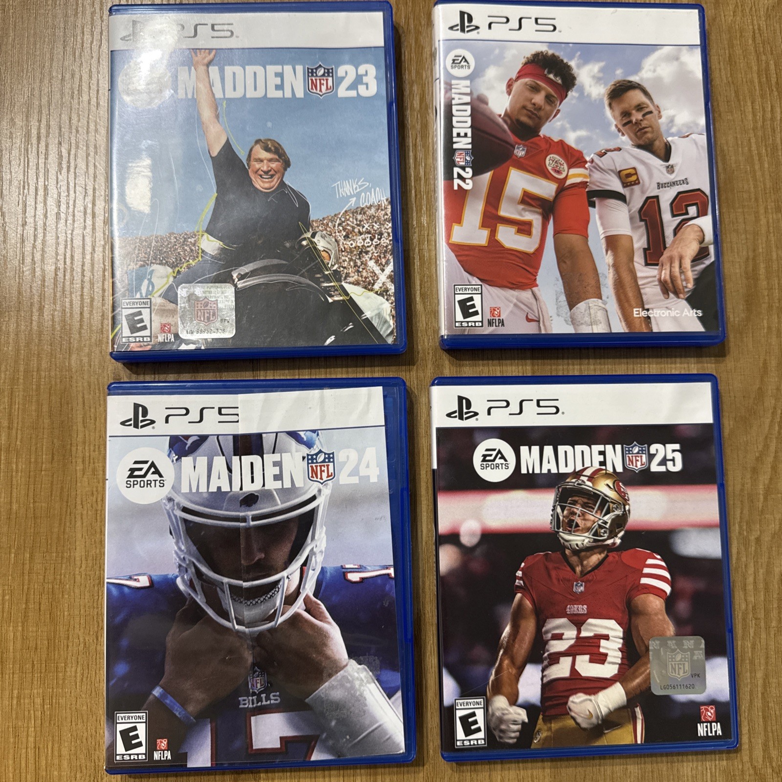 EA Sports Madden NFL 22, 23, 24, 25 PS5 Sports Game Lot