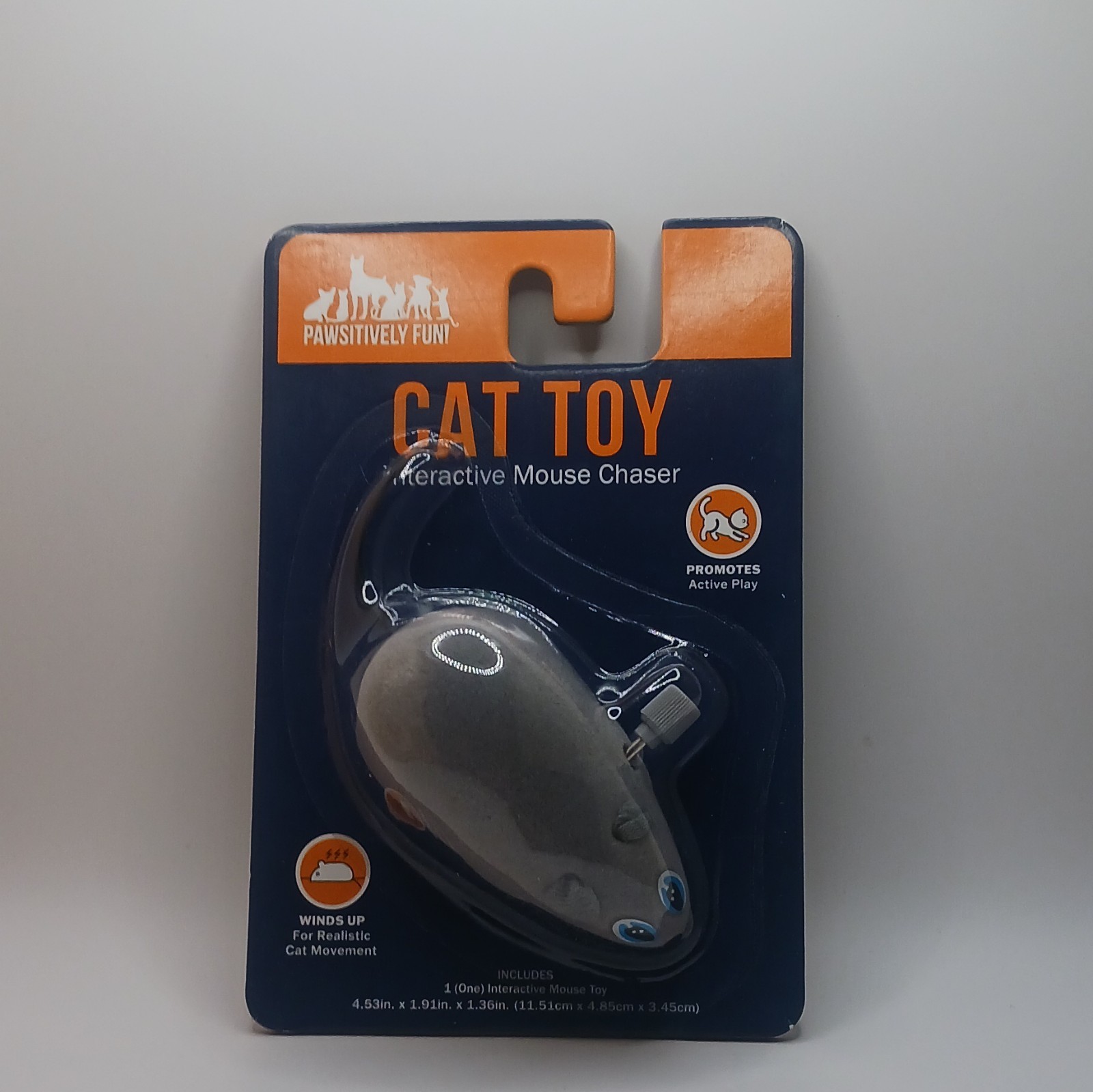 Pawsitively Fun Interactive Wind-Up Mouse Chaser Cat Toy