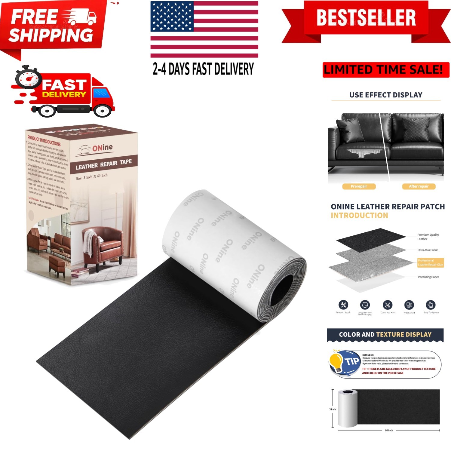 Leather Repair Tape,Self Adhesive Leather Repair Patch,Leather Patches for Fu...