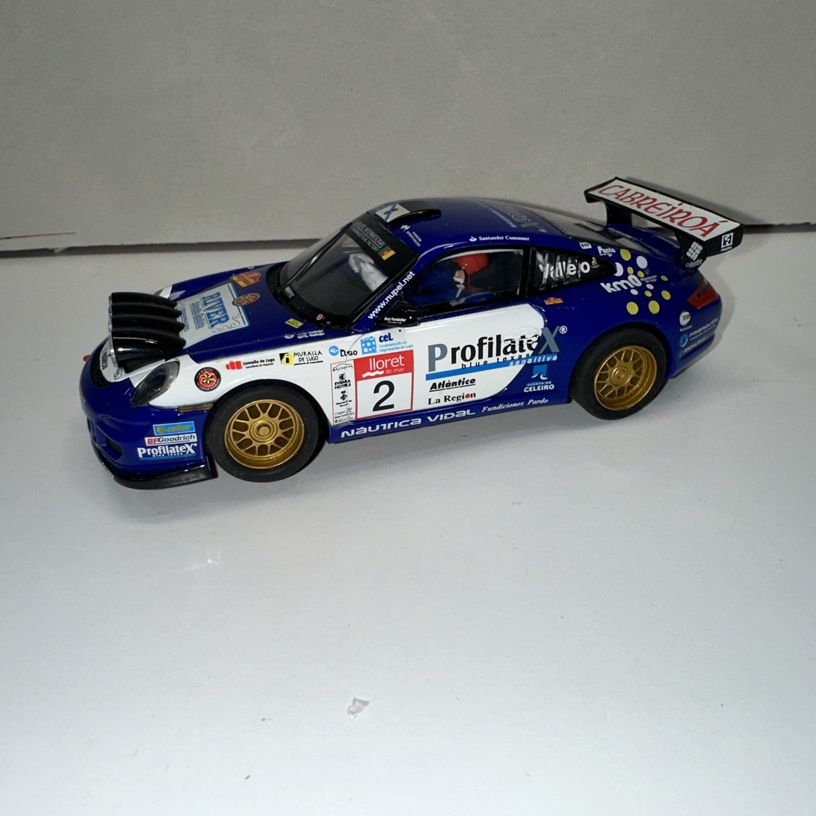 SCX DIGITAL PORSCHE 911 GT3 CUP PROFILAT X #2 (new RX-42B motor) blue/white 