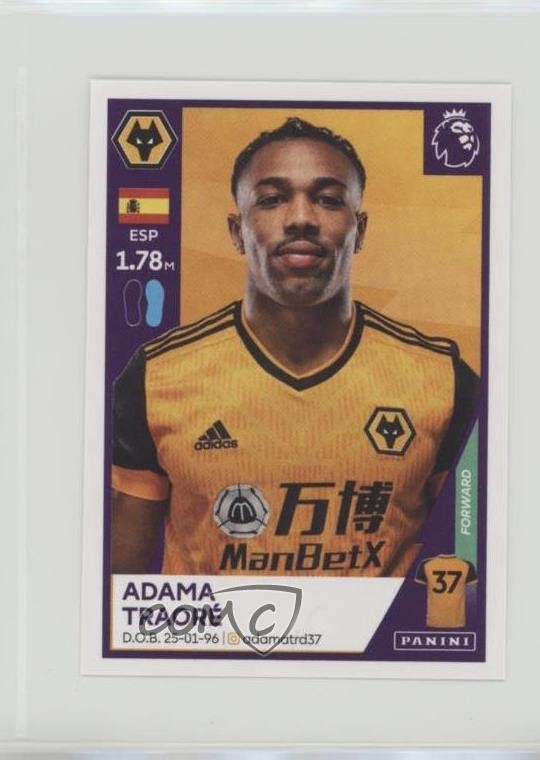 2020-21 Panini Premier League Album Stickers Adama Traore #637 00gy