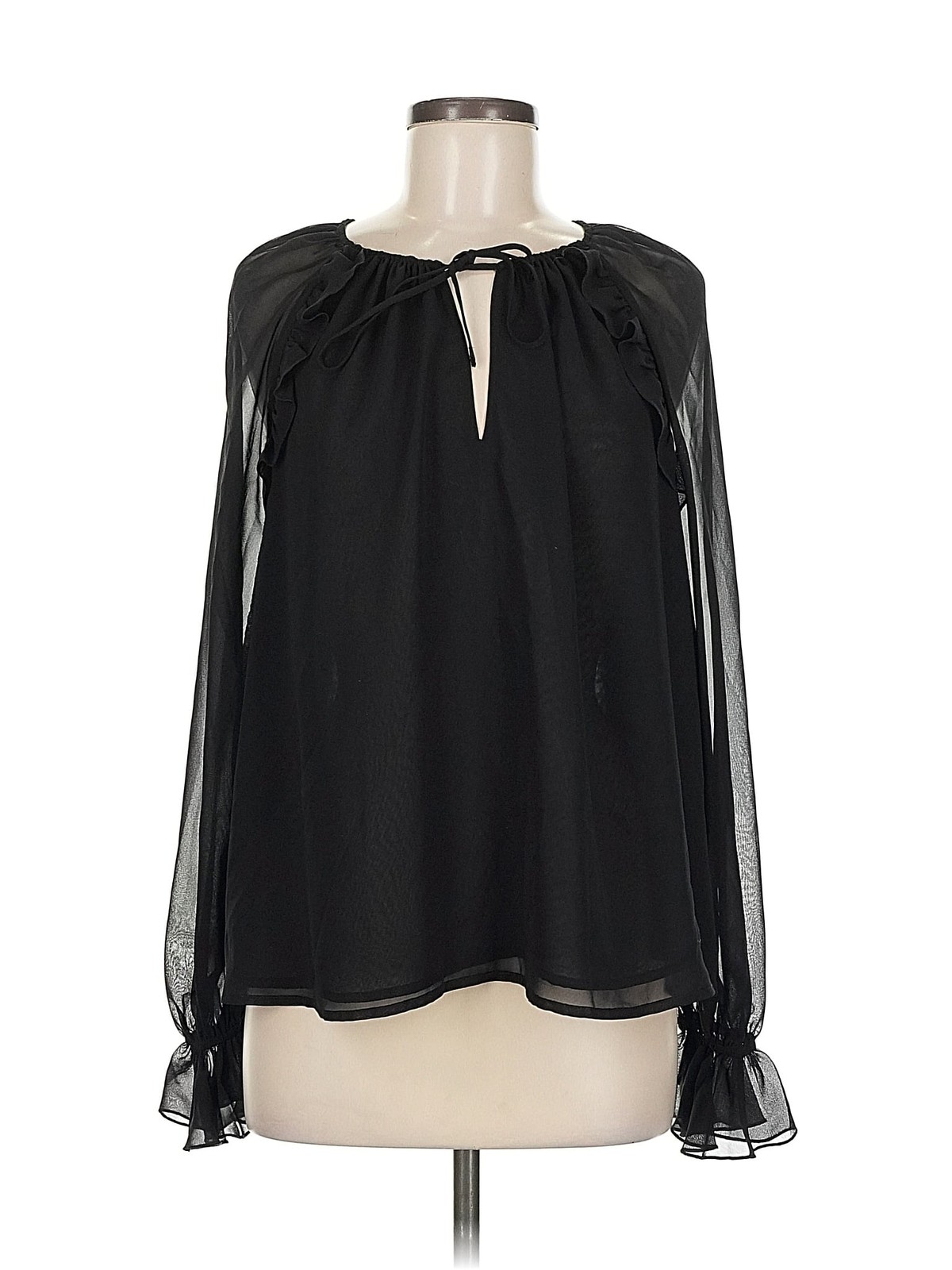 Express Women Black Long Sleeve Blouse M