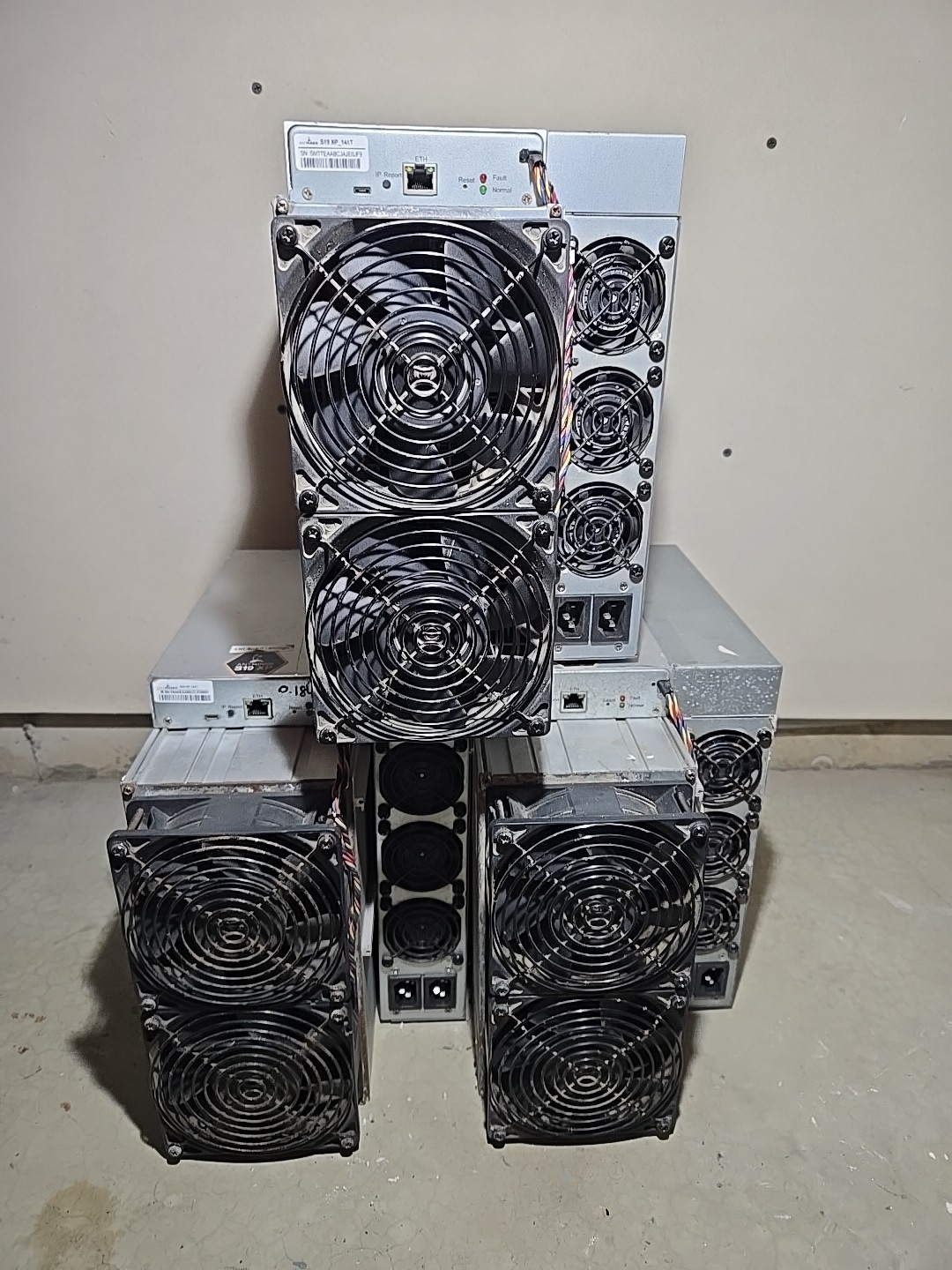 LOT OF 3 - Bitmain Antminer s19xp 141th ASIC Bitcoin BTC Miner