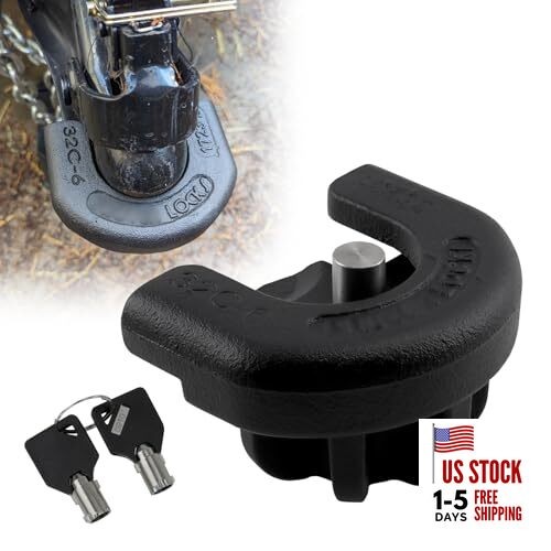  2 Inch Trailer Lock, Heavy-Duty Trailer Hitch Lock, Anti Theft Trailer 2 inch