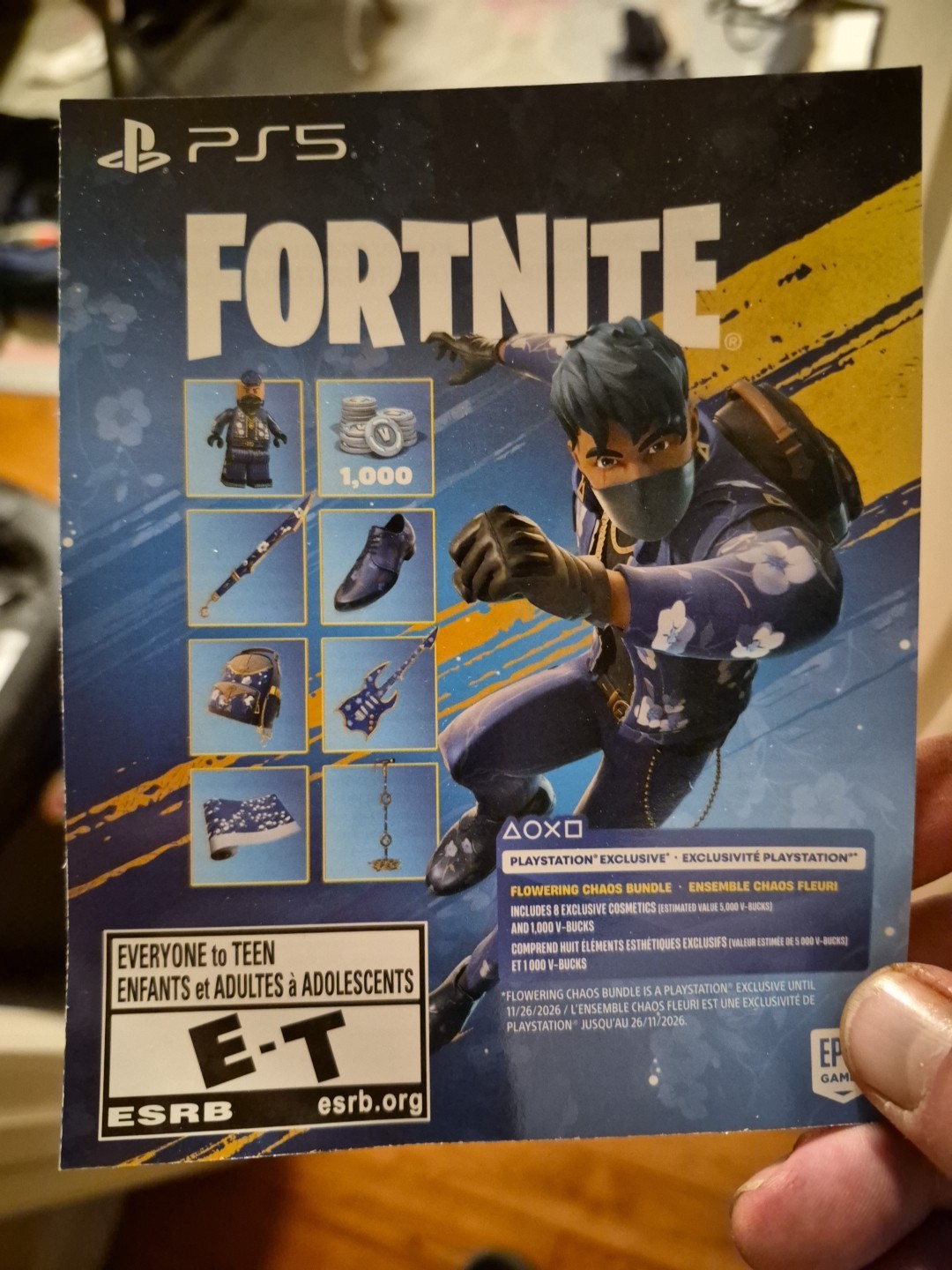 Fortnite Flowering Chaos PS5 Exclusive Bundle Code (Unscratched)