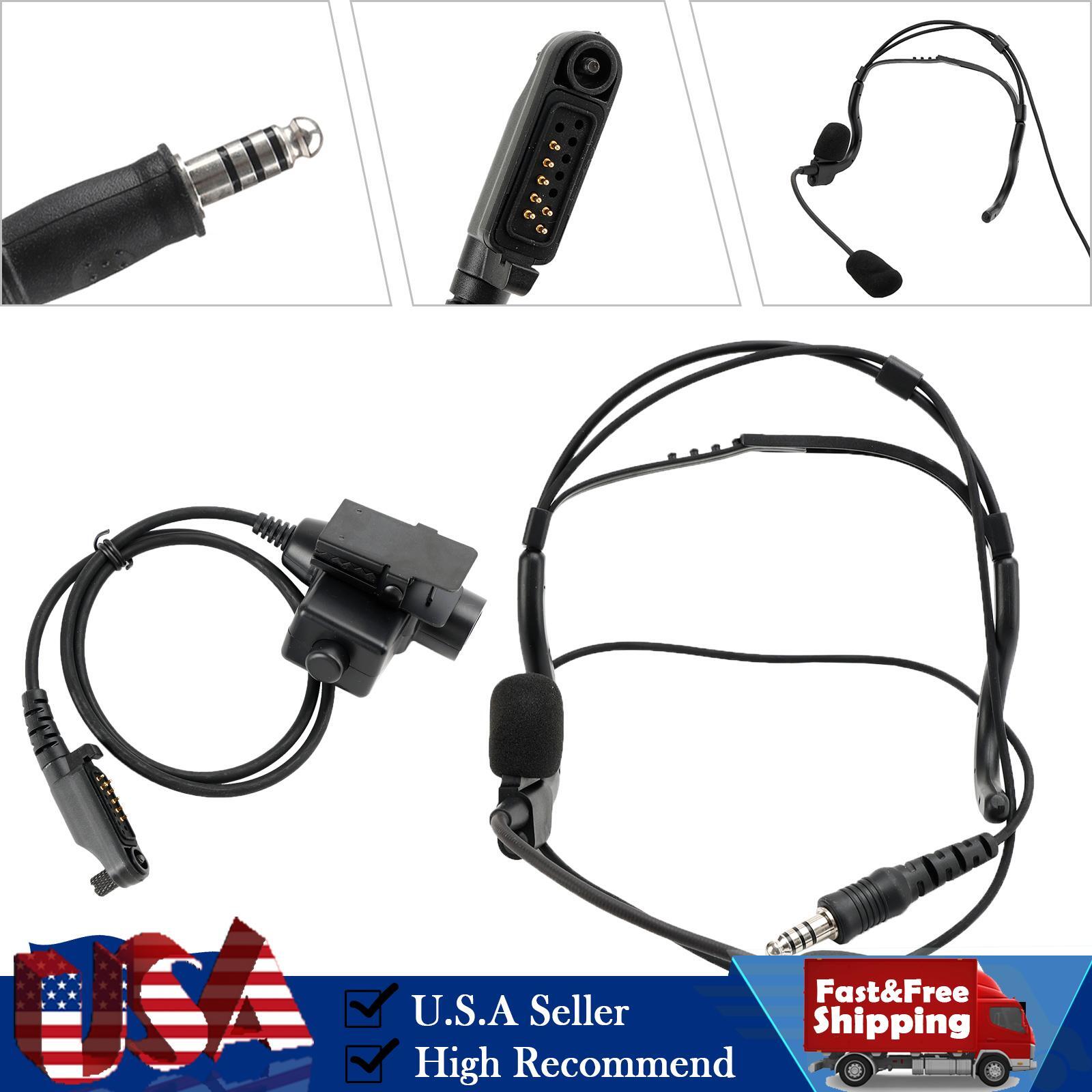 For HYT PD680 PD685 X1E X1P 6Pin U94 PTT 7.1-C8 Rear Mount Plug Tactical Headset