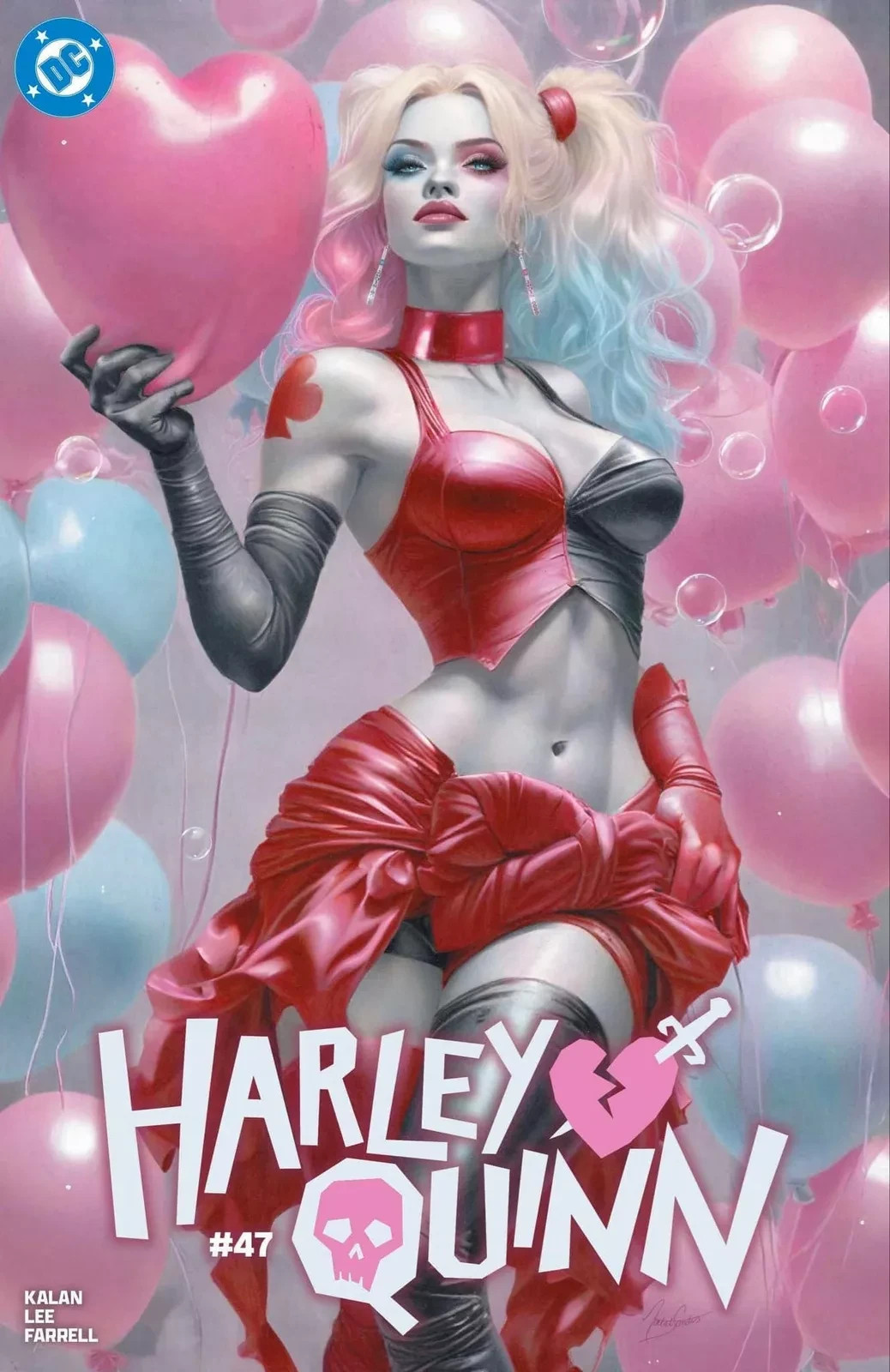HARLEY QUINN #47 Natali Sanders Valentines Variant Cover LTD to 1200 - Boarded
