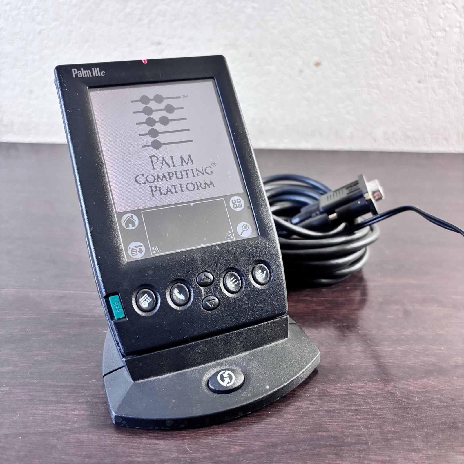 Vintage Palm Pilot lllc Handheld Digital PDA W Charger Dock - Tested & Working