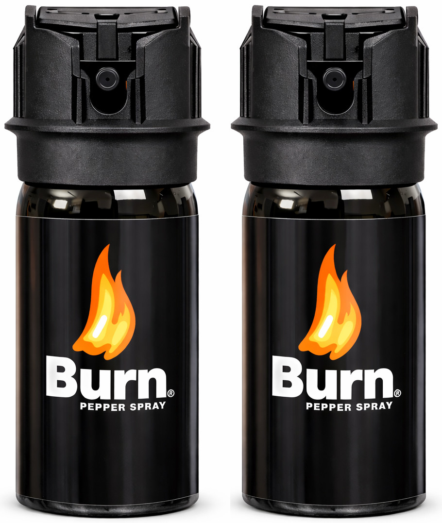 2 Pack Burn Pepper Spray 1.35oz Police Strength Self Defense Pocket Safety Spray