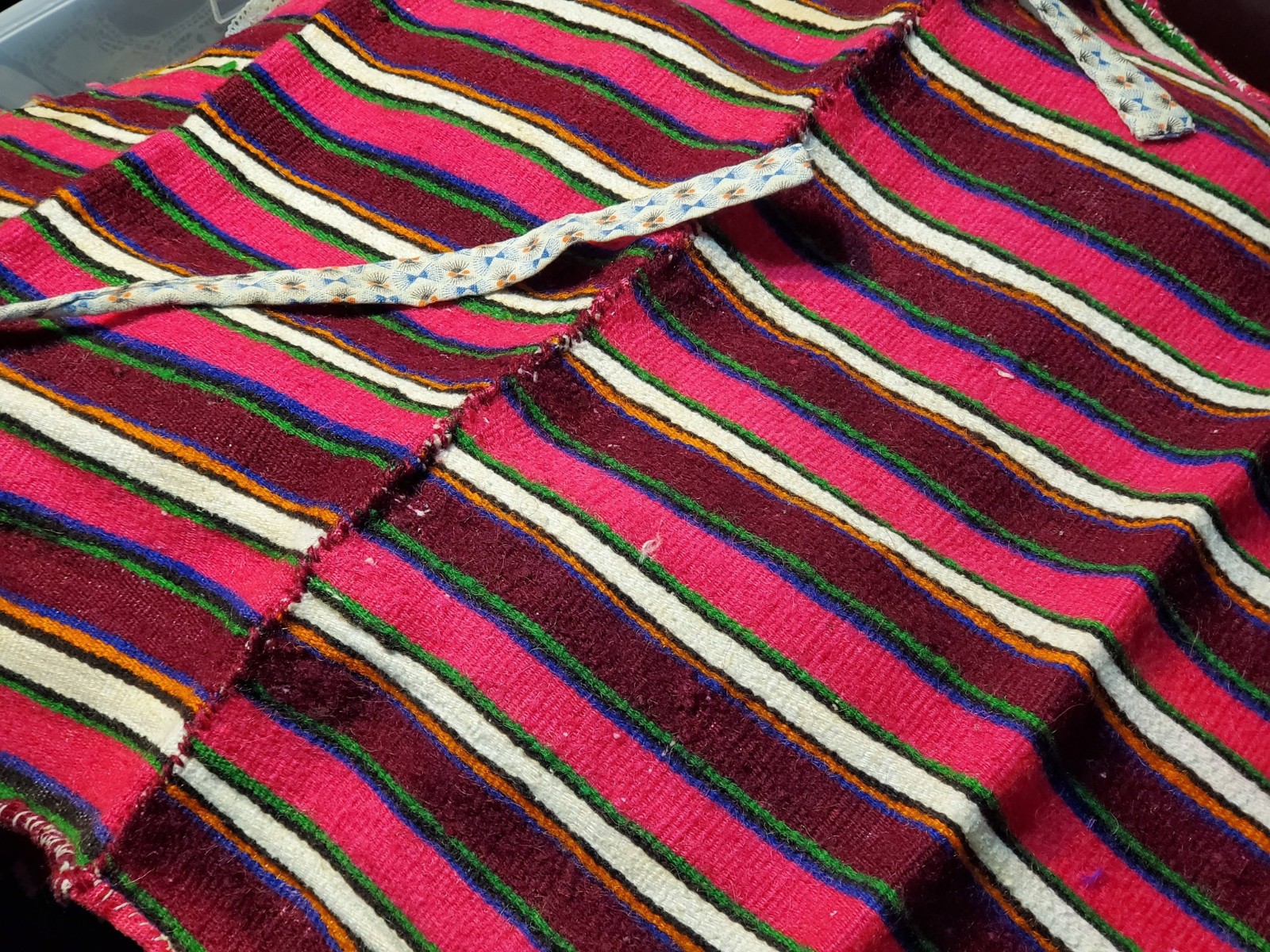 Antique Hand-Woven Folk Apron from Ohrid, North Macedonia