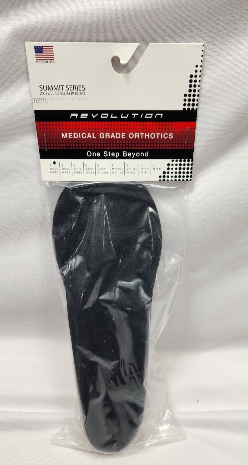 Revolution Medical Grade Orthotics Summit Series A Men 5-5.5 Women 6-6.5