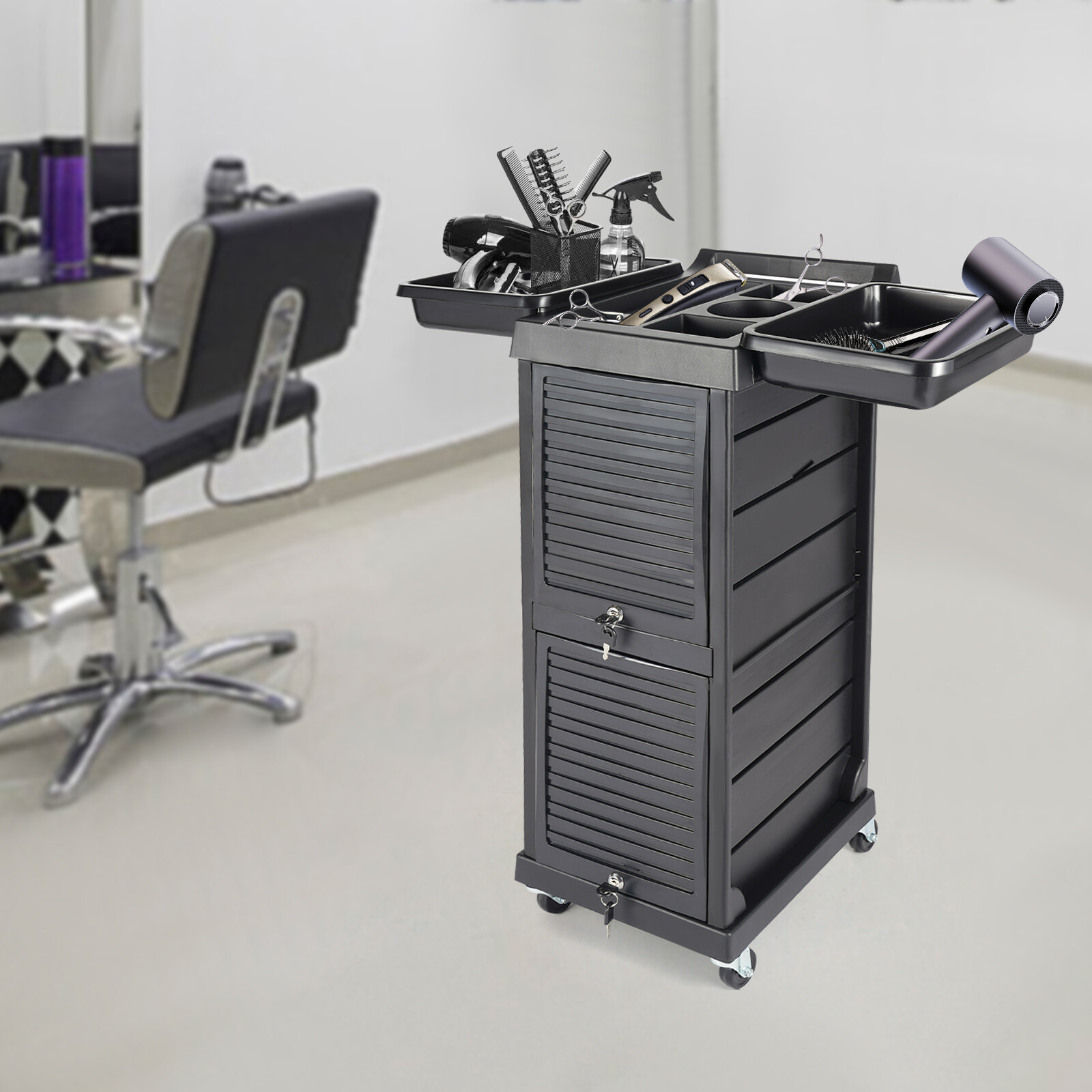 Beauty Barber Cart Barber Organizer Rolling Cart 7 Tier Rolling Trolley Cart