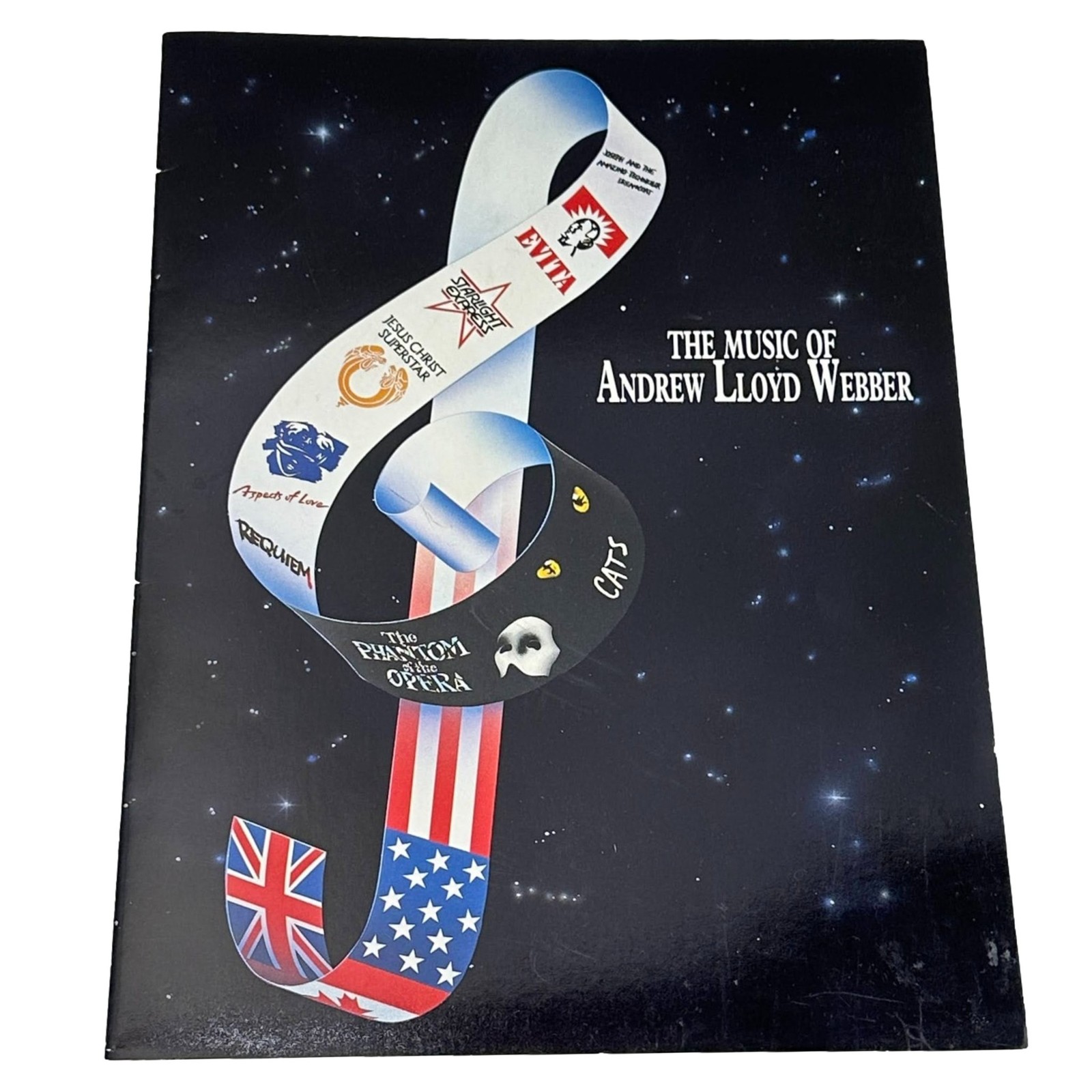 Music of Andrew Lloyed Webber Theater Souvenir Brochure Cast Musicals 1990 NY