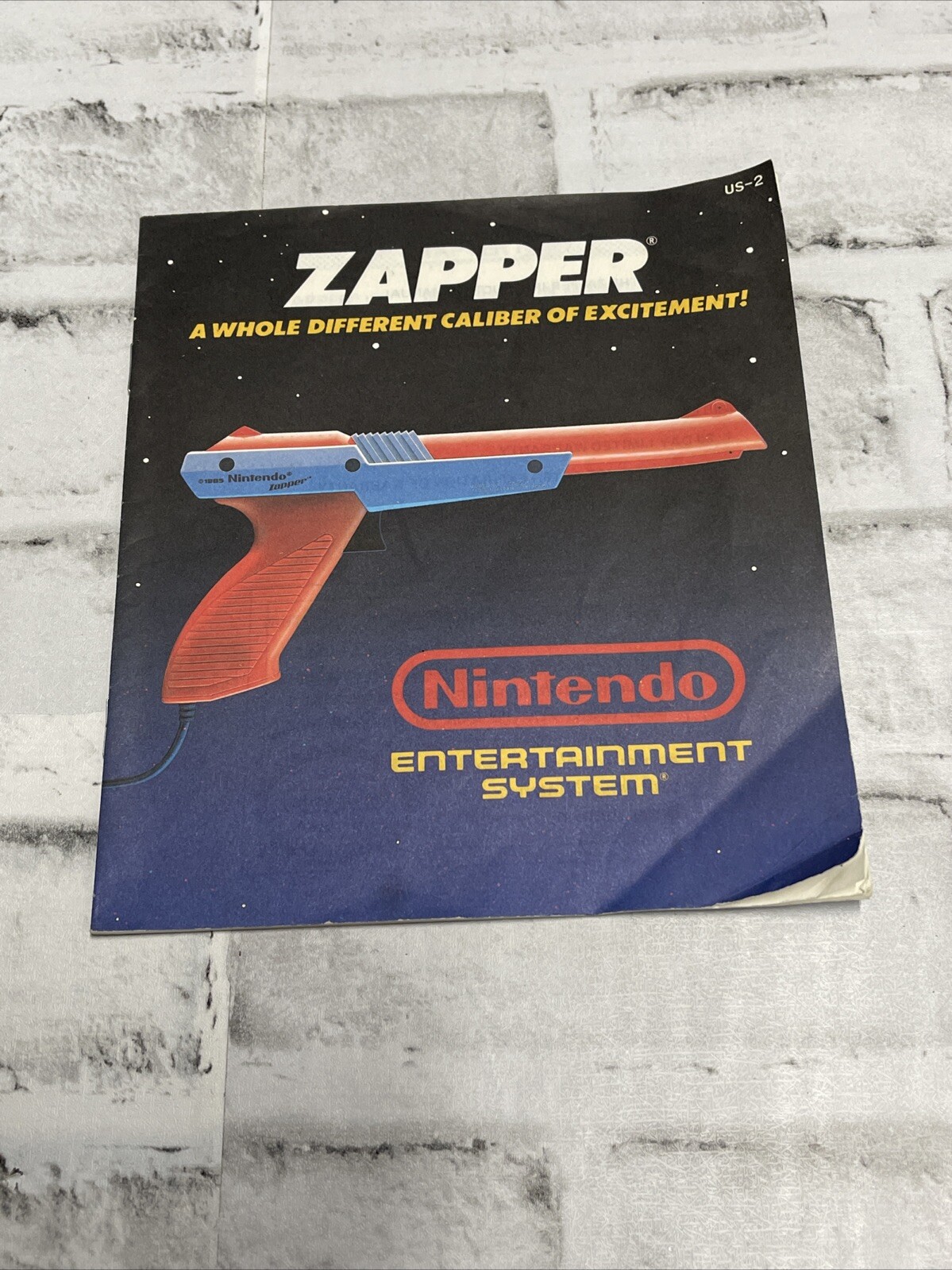 ORIGINAL NINTENDO NES ZAPPER INSTRUCTION BOOK BOOKLET 1988 Manual ONLY - VGC - C