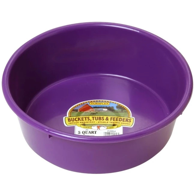 Miller Manufacturing Purple 5 Quart Plastic Bucket Tub Feeder