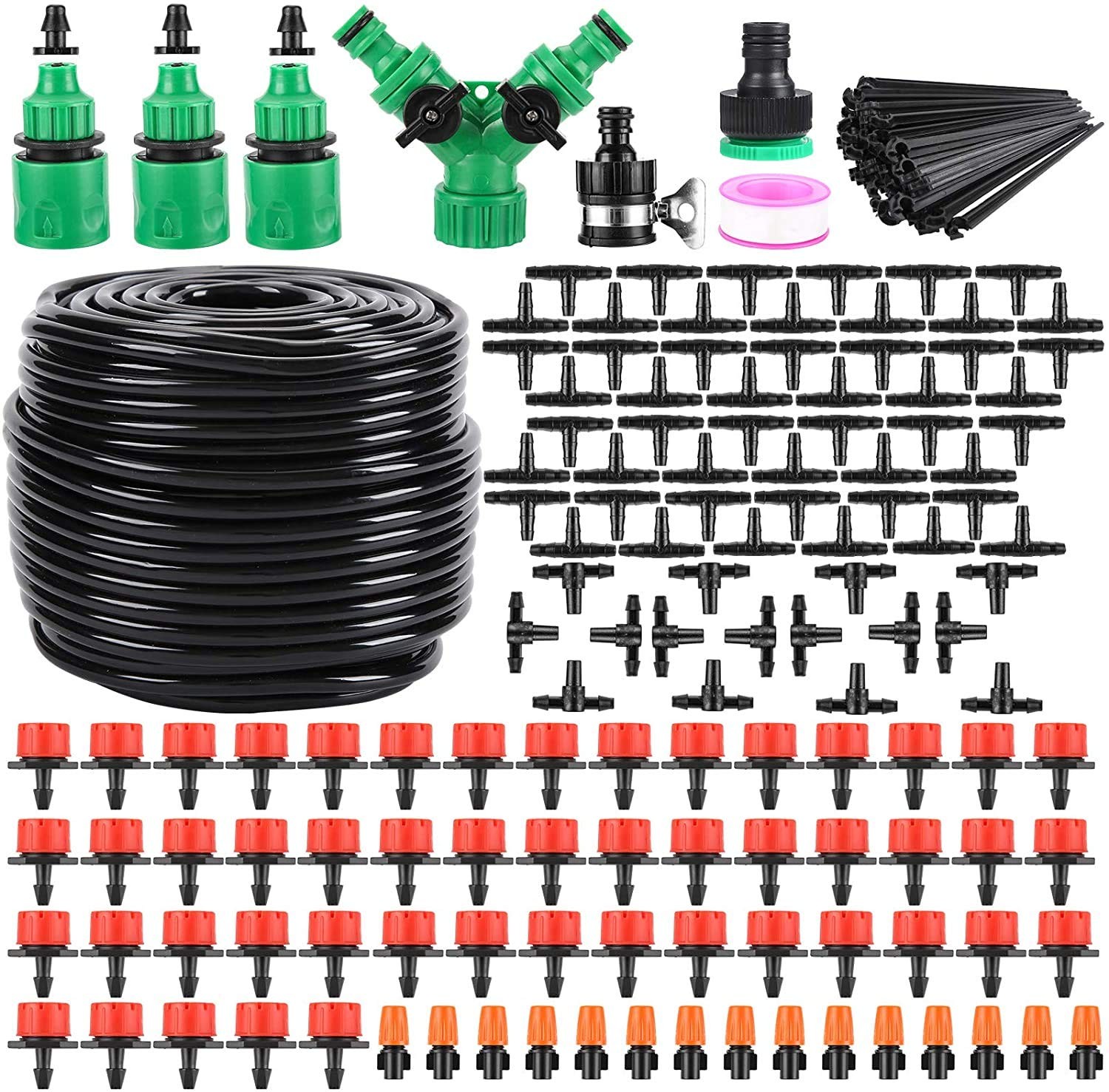 Garden Automatic Irrigation System 164FT 200 Pack Drip 164 feet 