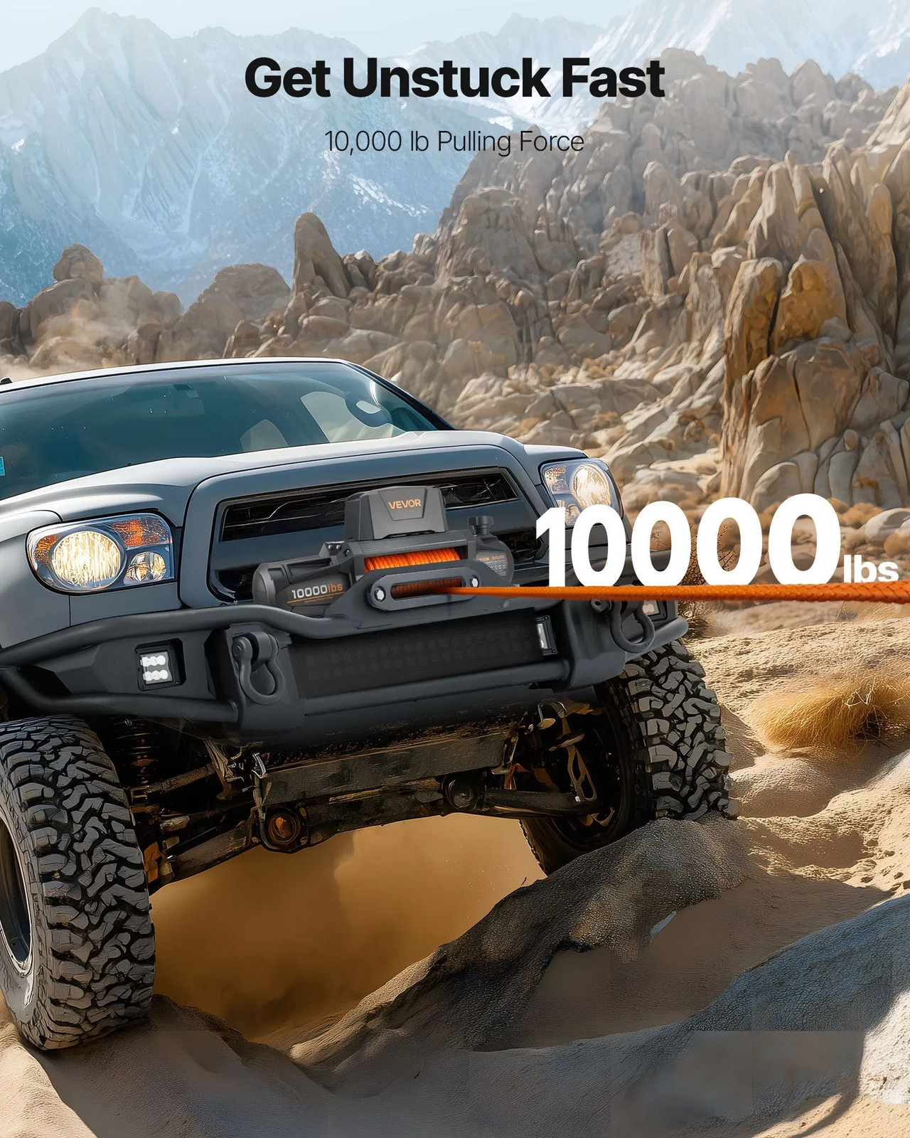 Electric Winch, 10000 lbs Load Capacity, 12V DC Truck Winch with ?¦7/20 i