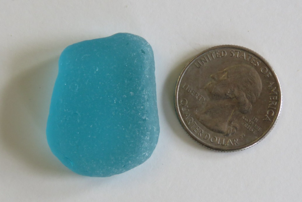 California Sea Beach Glass Genuine Surf Tumbled Frosted Teal Jewelry
