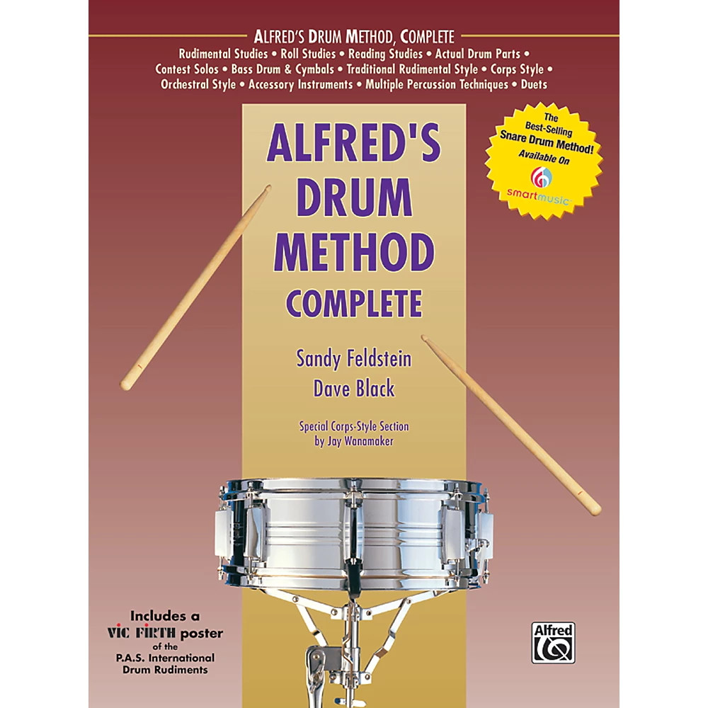 Alfred's Drum Method Complete Book & Rudiment Poster