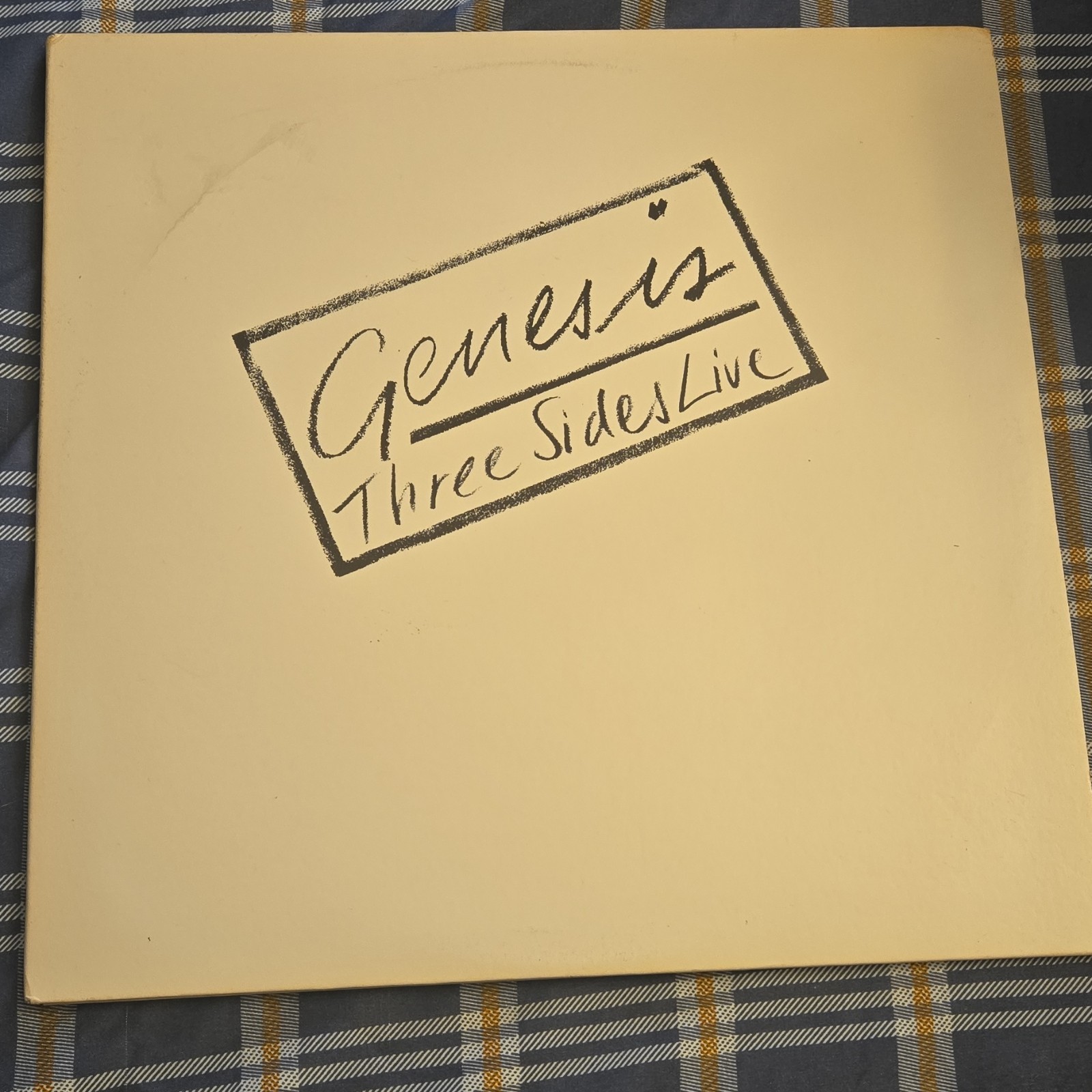Genesis Three Sides Live Double LP Vinyl Record 1982 Atlantic Live Recording