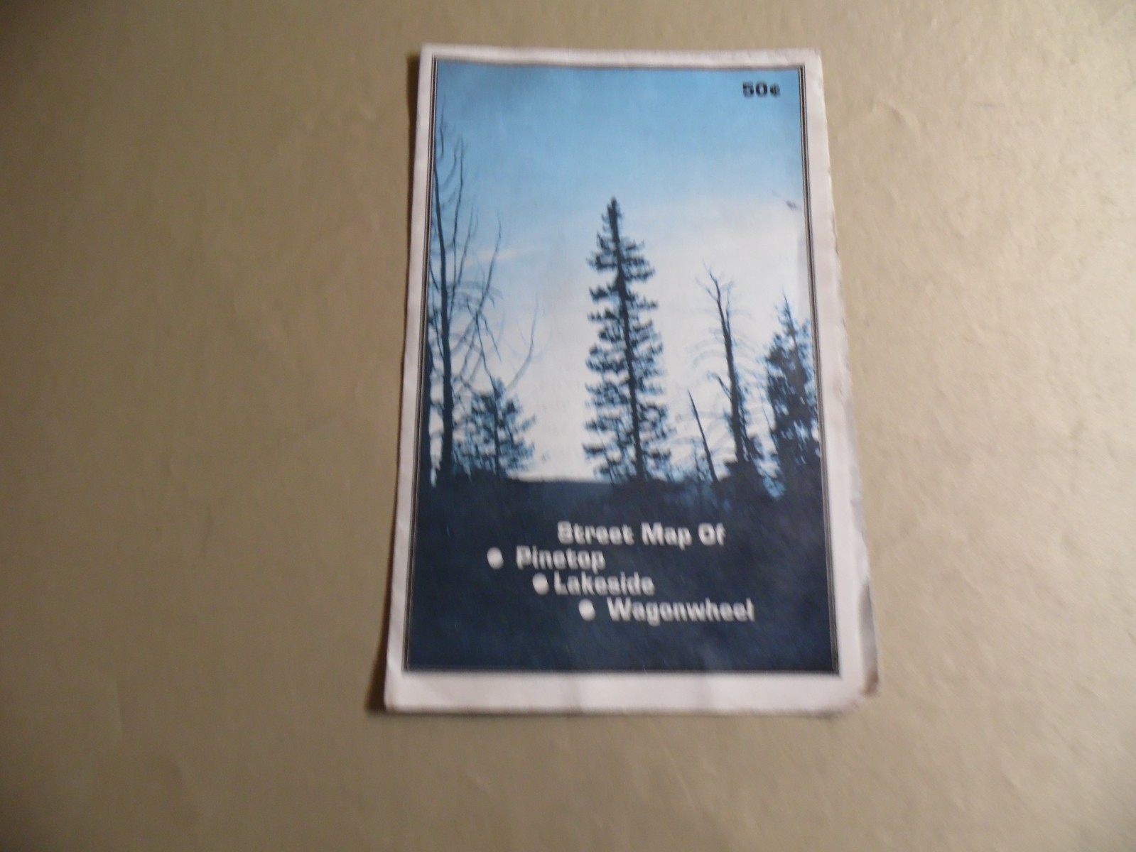 Street Map of Pinetop Lakeside Wagonwheel Arizona / Circa 1985 / Free USA Ship