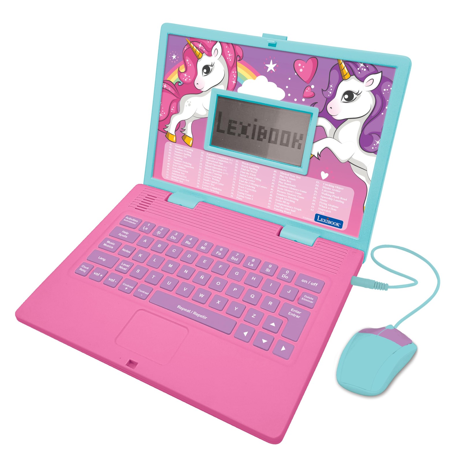 Unicorn Educational Bilingual Laptop Toy Spanish/English 124 Learning Activities