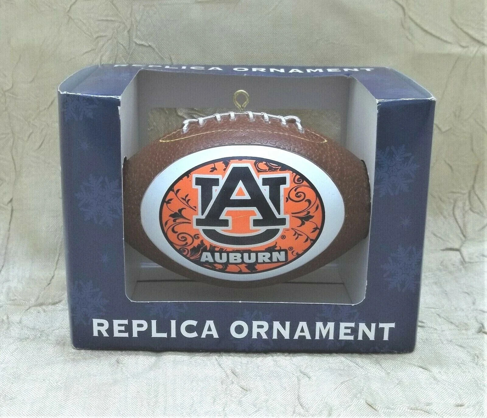 Auburn University Tigers Christmas Football Ornament Sports Holiday New In Box
