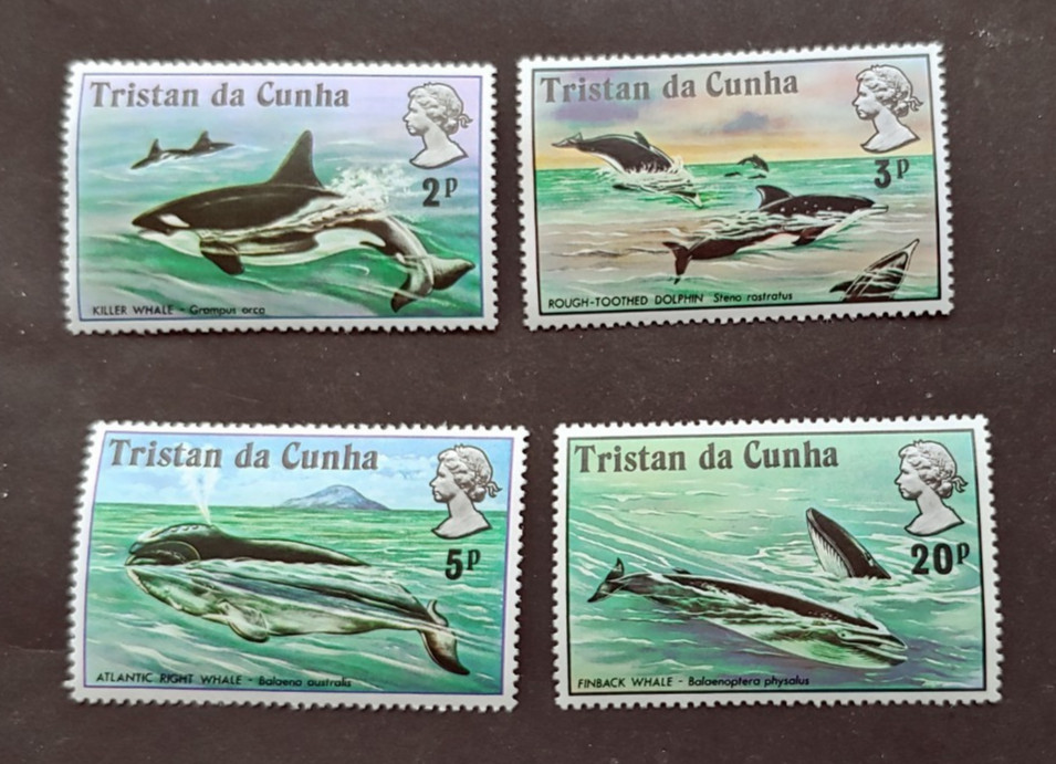 WHALES WILDLIFE SET VF MNH GB UK TRISTAN DA CUNHA (STMO)