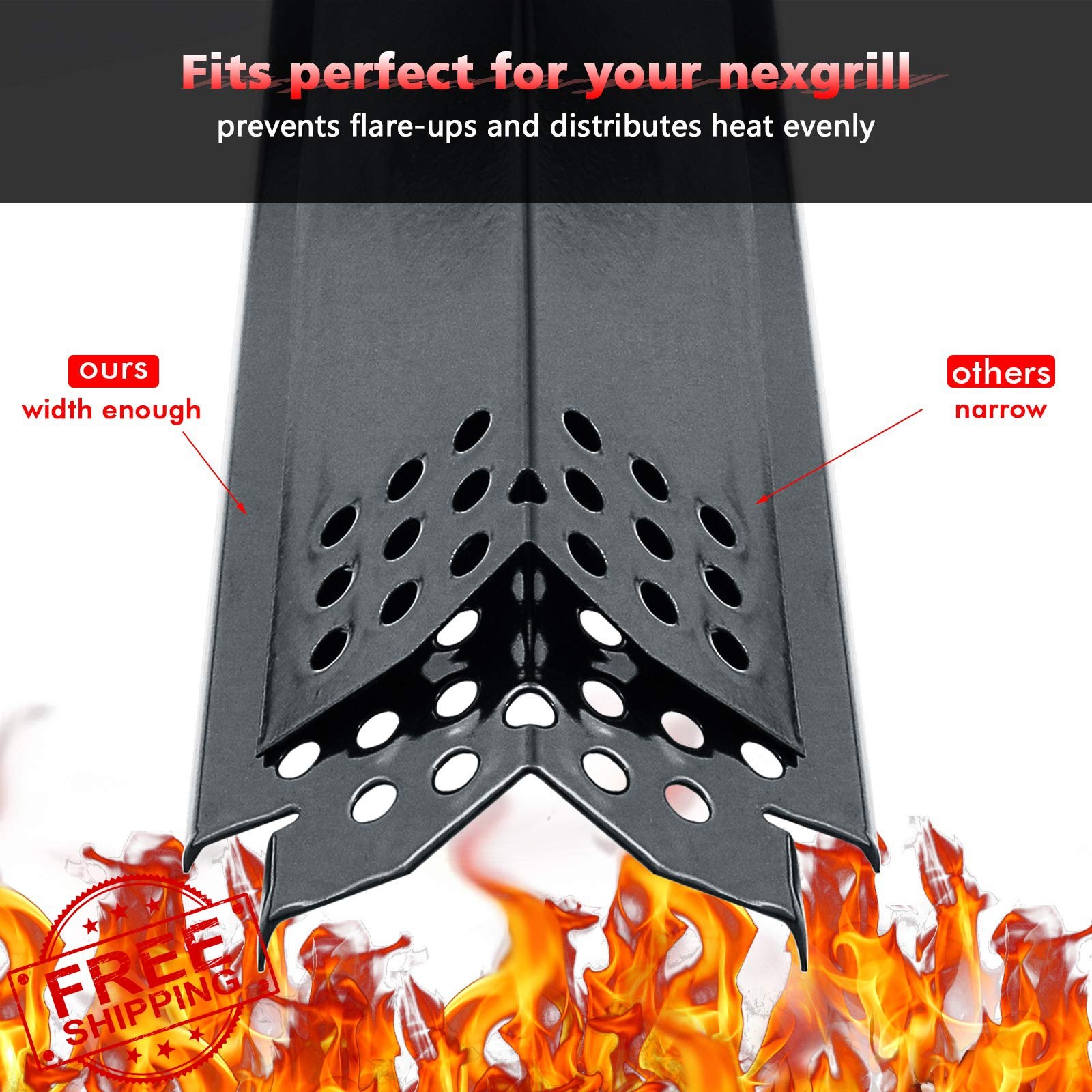 Grill Heat Plates for Nexgrill 720-0830H 5/6 Burner Burner Covers